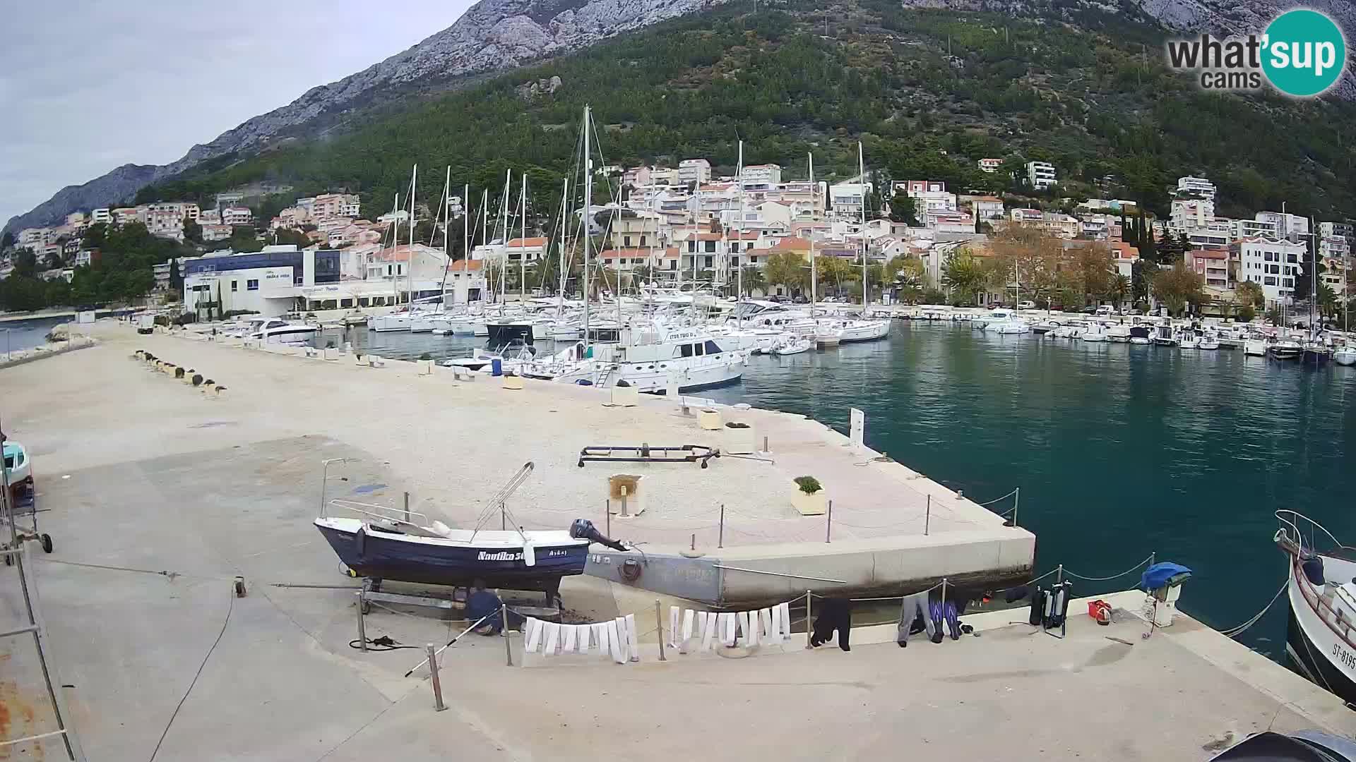 Webcam Live – Panorama di Baška Voda e delle montagne Biokovo