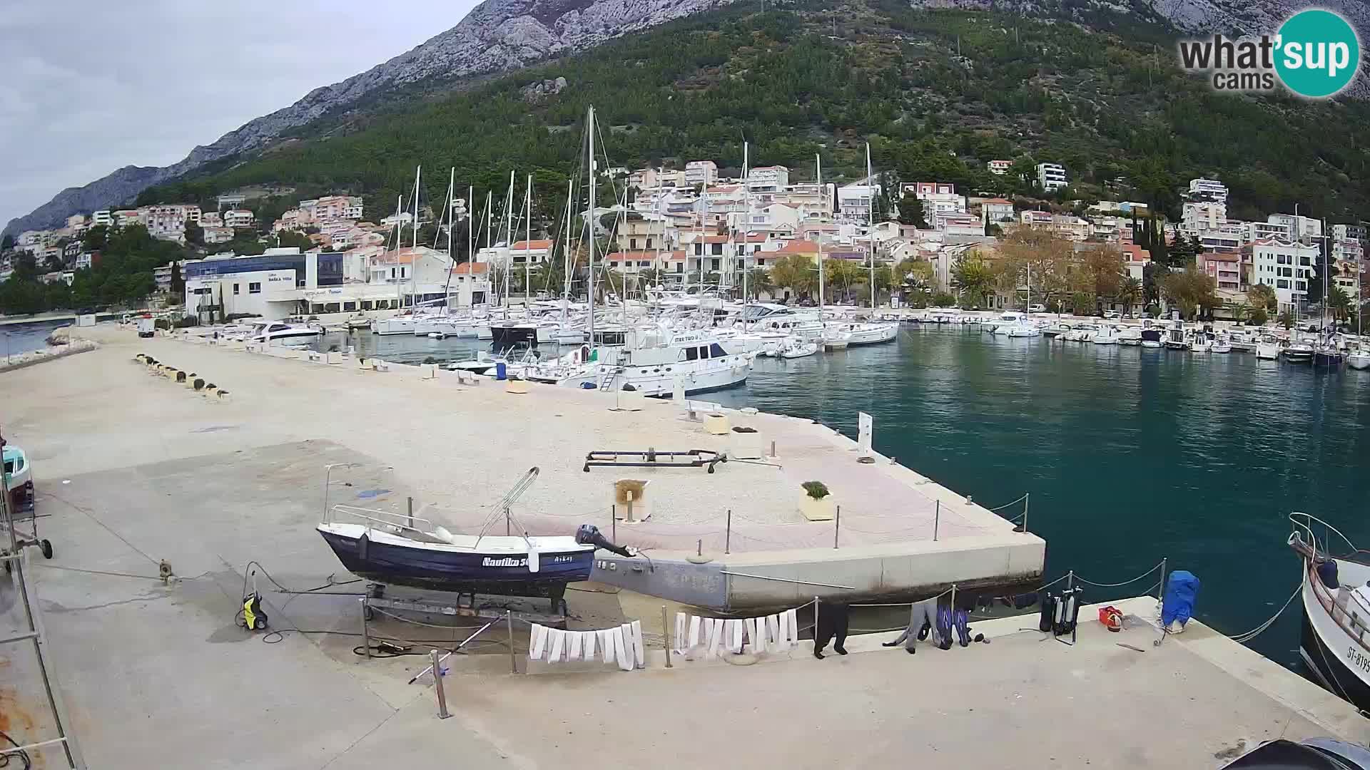 Webcam Live – Panorama di Baška Voda e delle montagne Biokovo