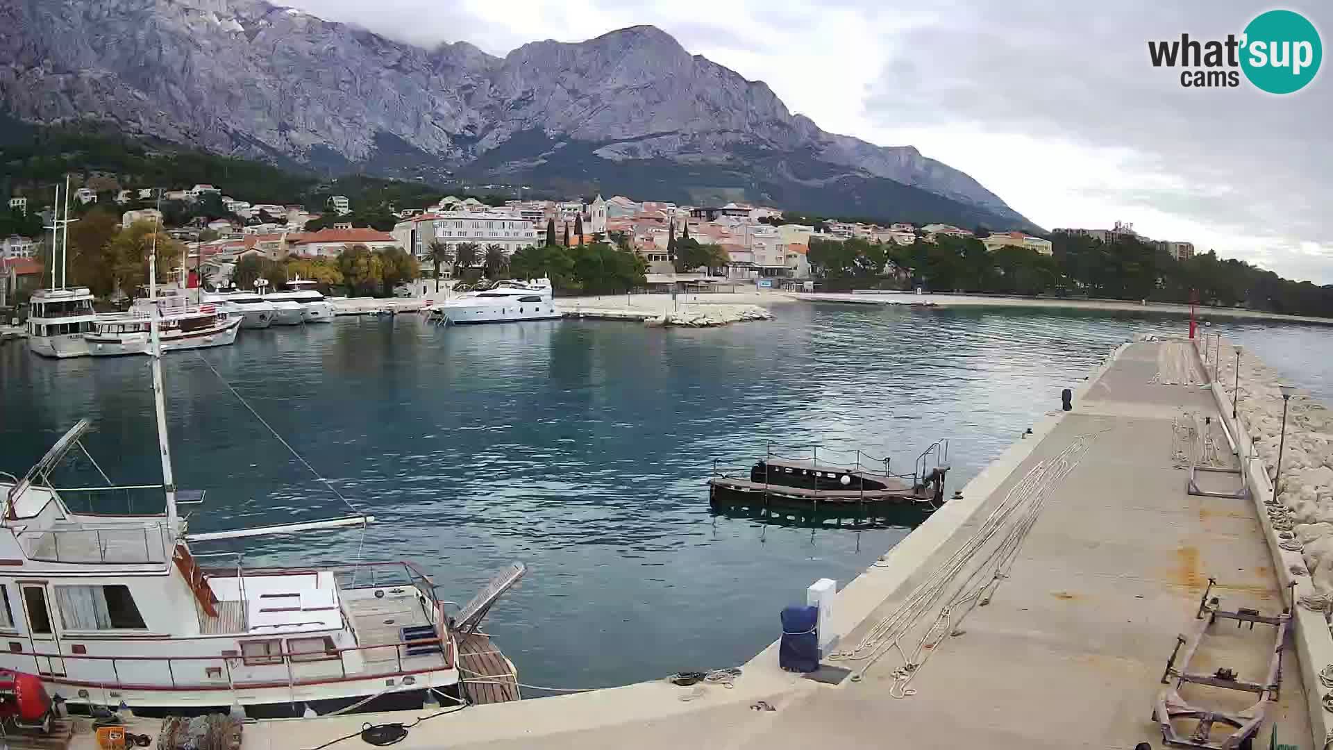 Webcam Live – Panorama di Baška Voda e delle montagne Biokovo