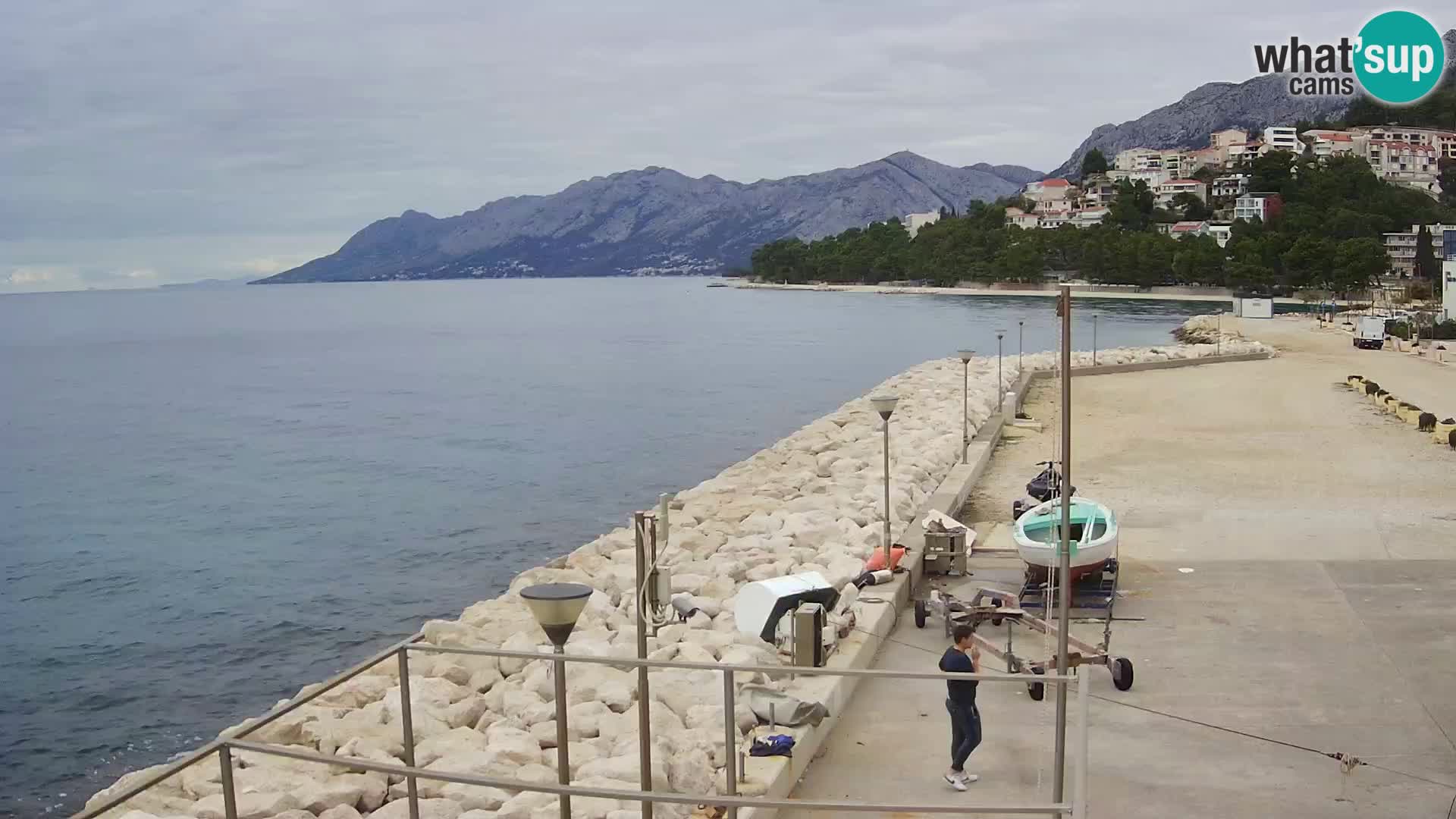 Webcam Live – Panorama di Baška Voda e delle montagne Biokovo