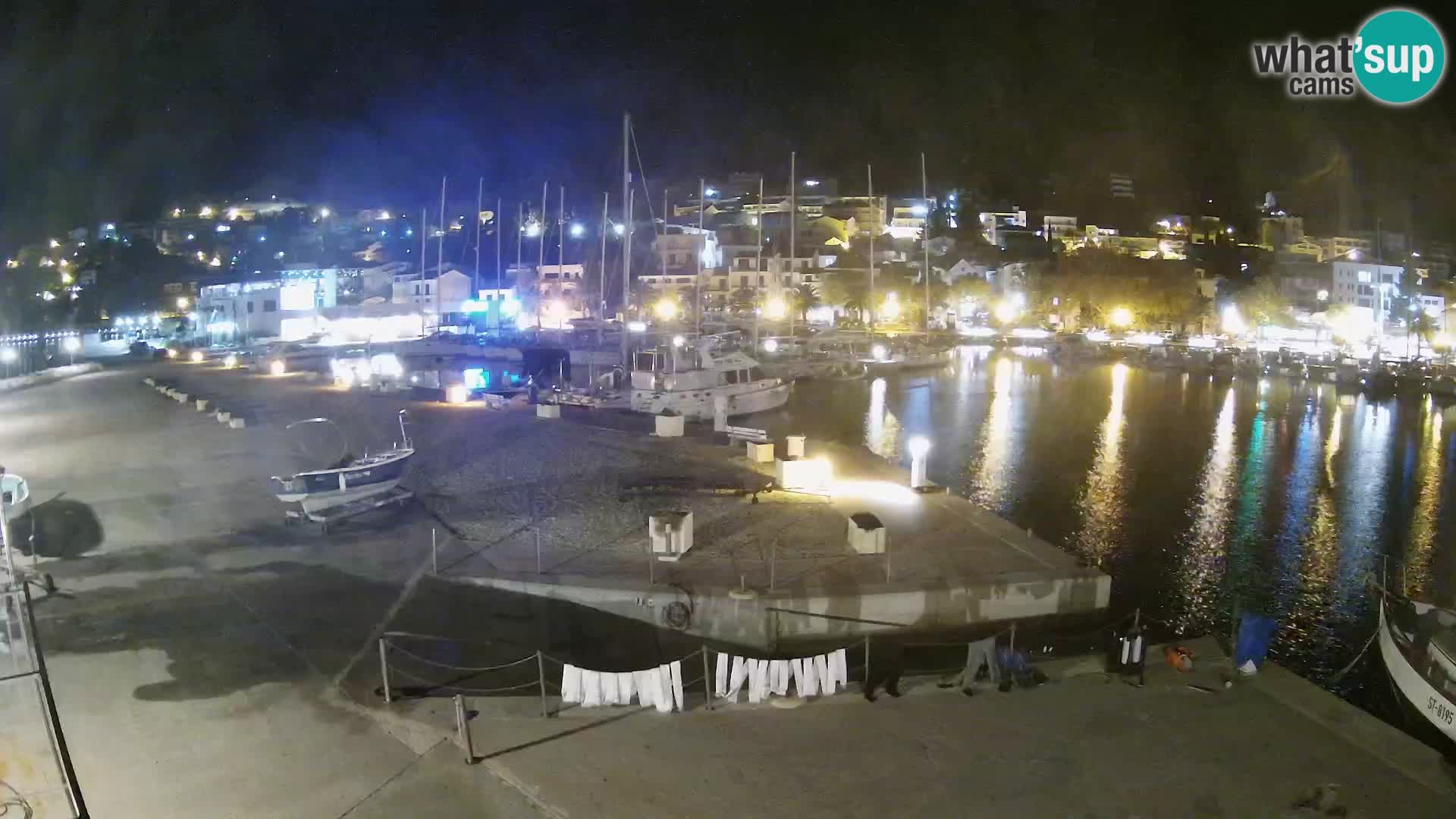 Webcam Live – Panorama di Baška Voda e delle montagne Biokovo