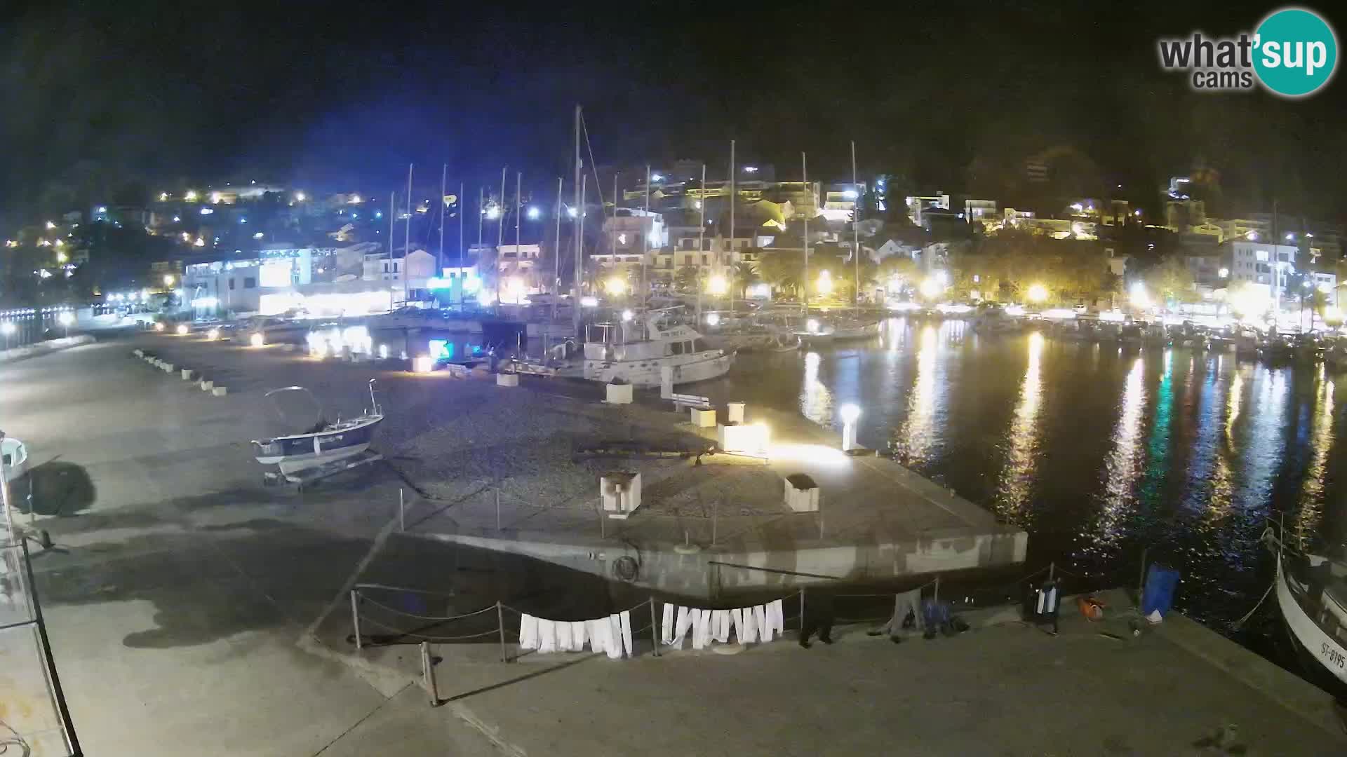 Webcam Live – Panorama di Baška Voda e delle montagne Biokovo