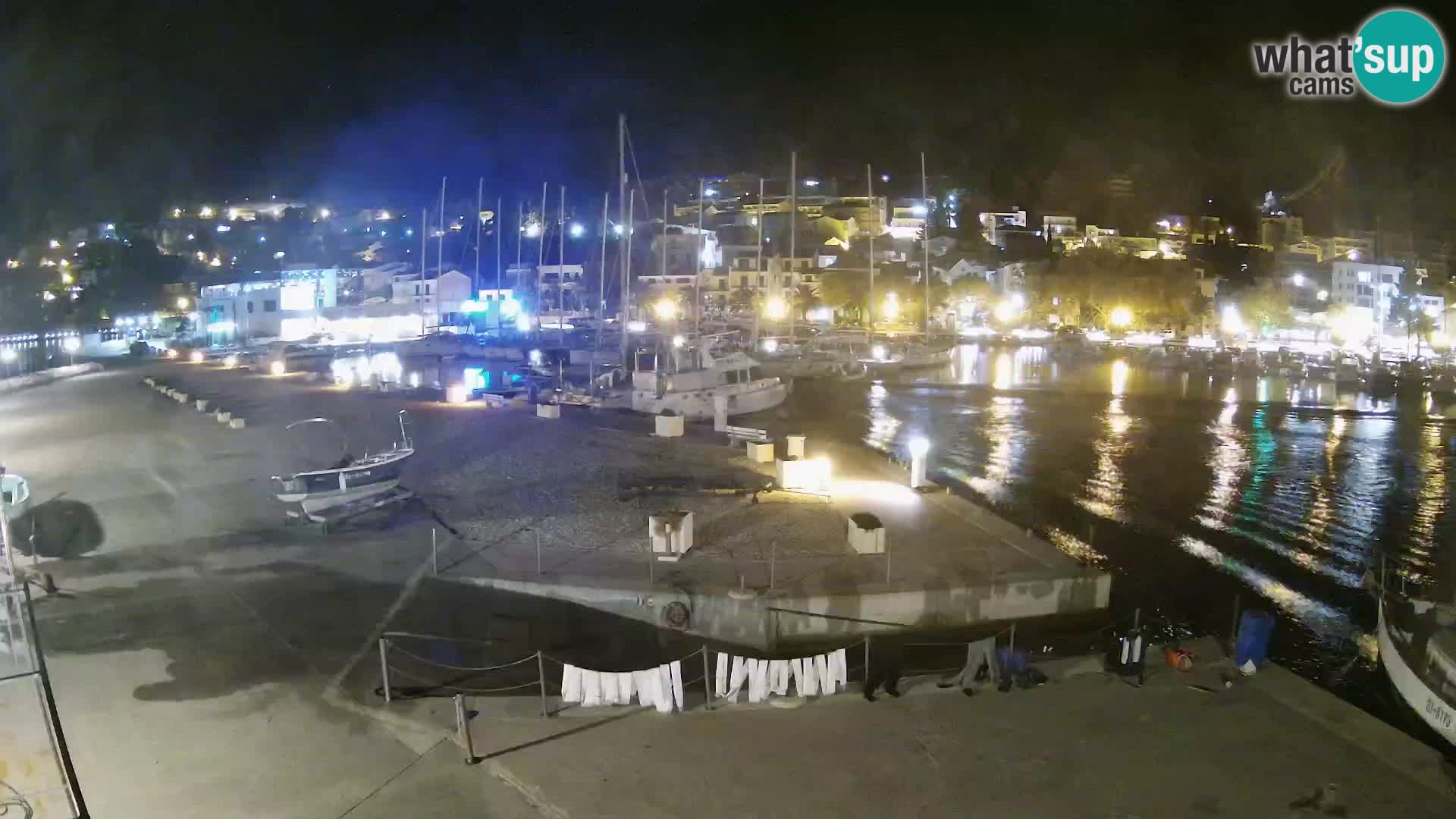 Webcam Live – Panorama di Baška Voda e delle montagne Biokovo