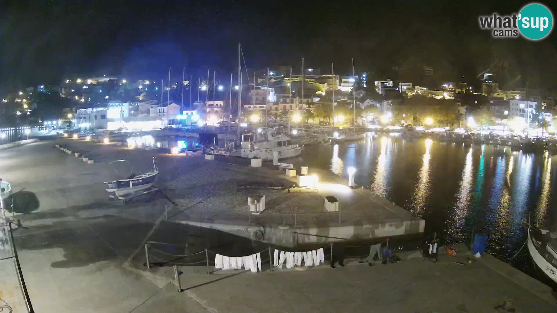 Webcam Live – Panorama di Baška Voda e delle montagne Biokovo