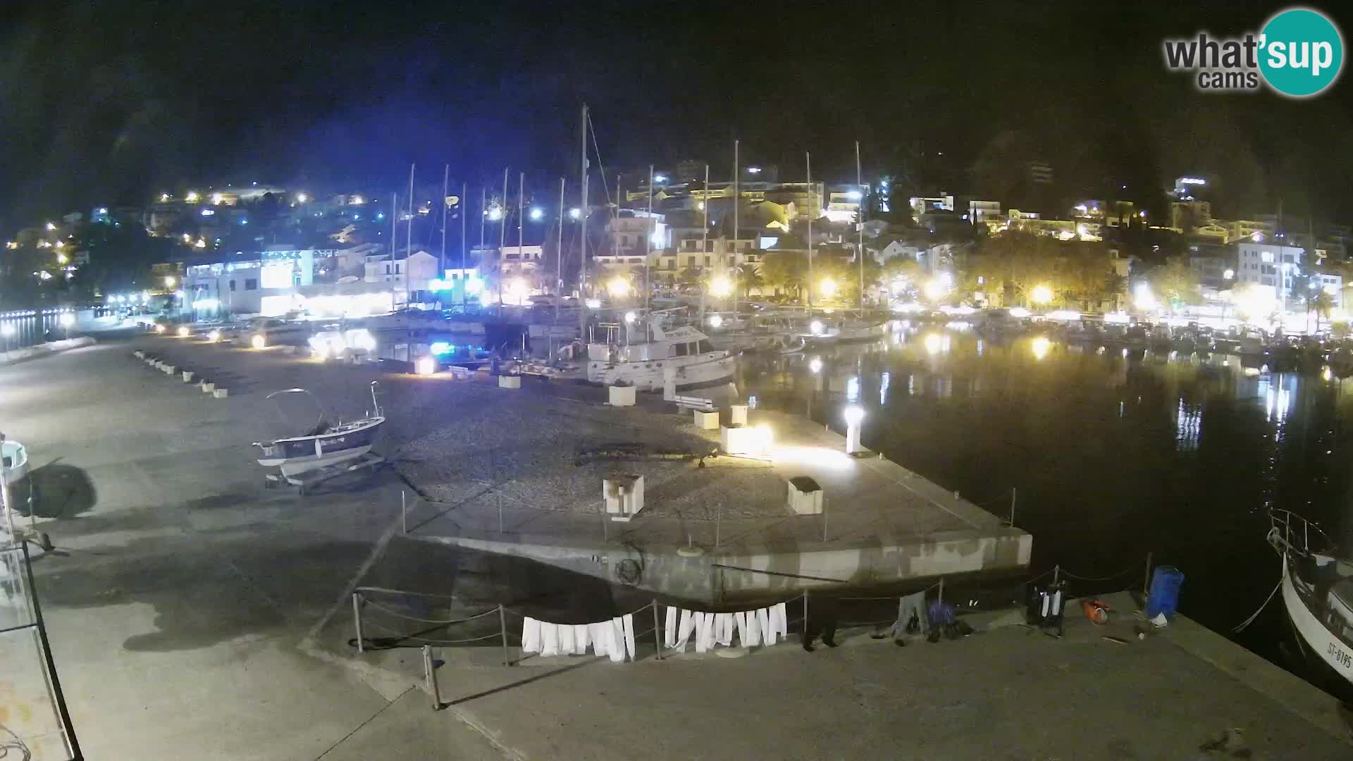 Webcam Live – Panorama di Baška Voda e delle montagne Biokovo