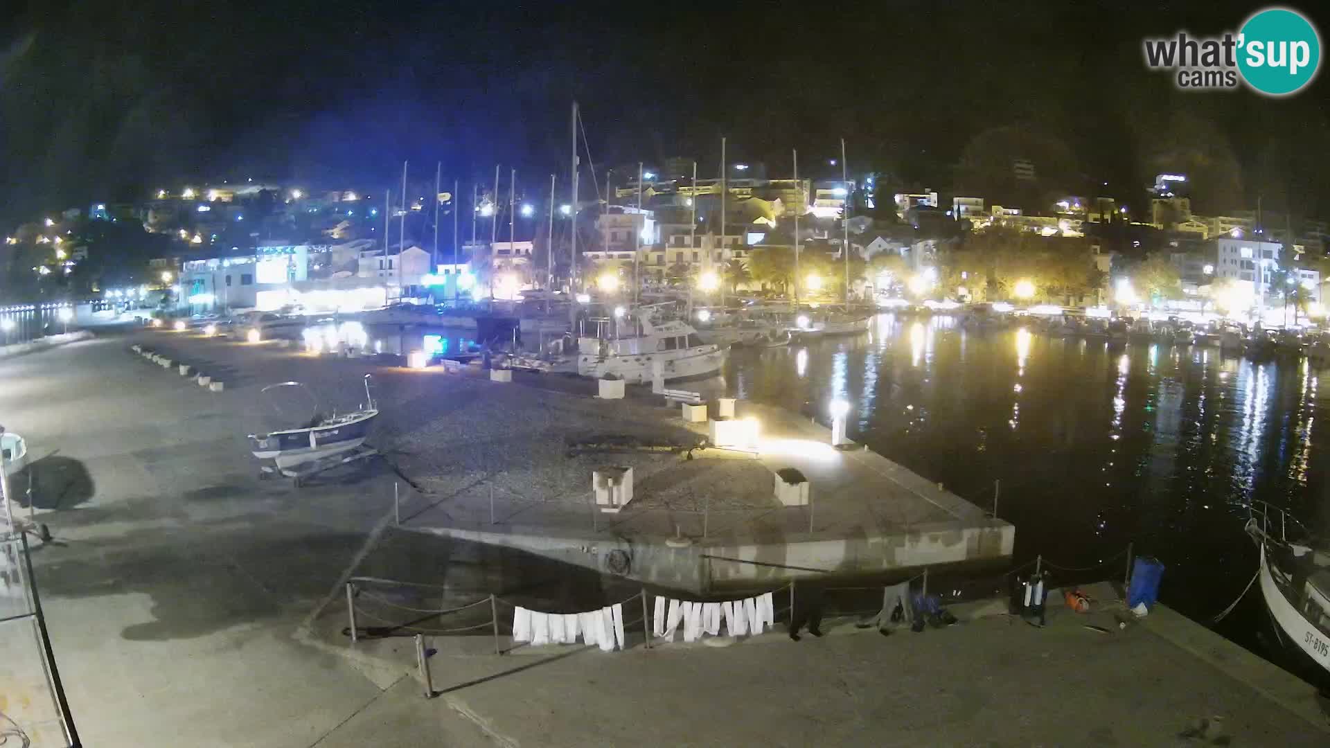 Webcam Live – Panorama di Baška Voda e delle montagne Biokovo