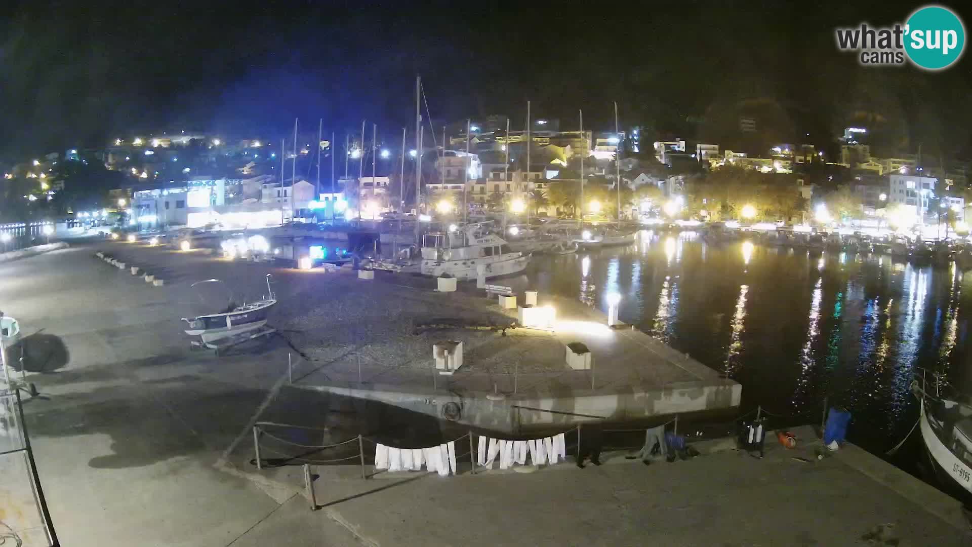 Webcam Live – Panorama di Baška Voda e delle montagne Biokovo