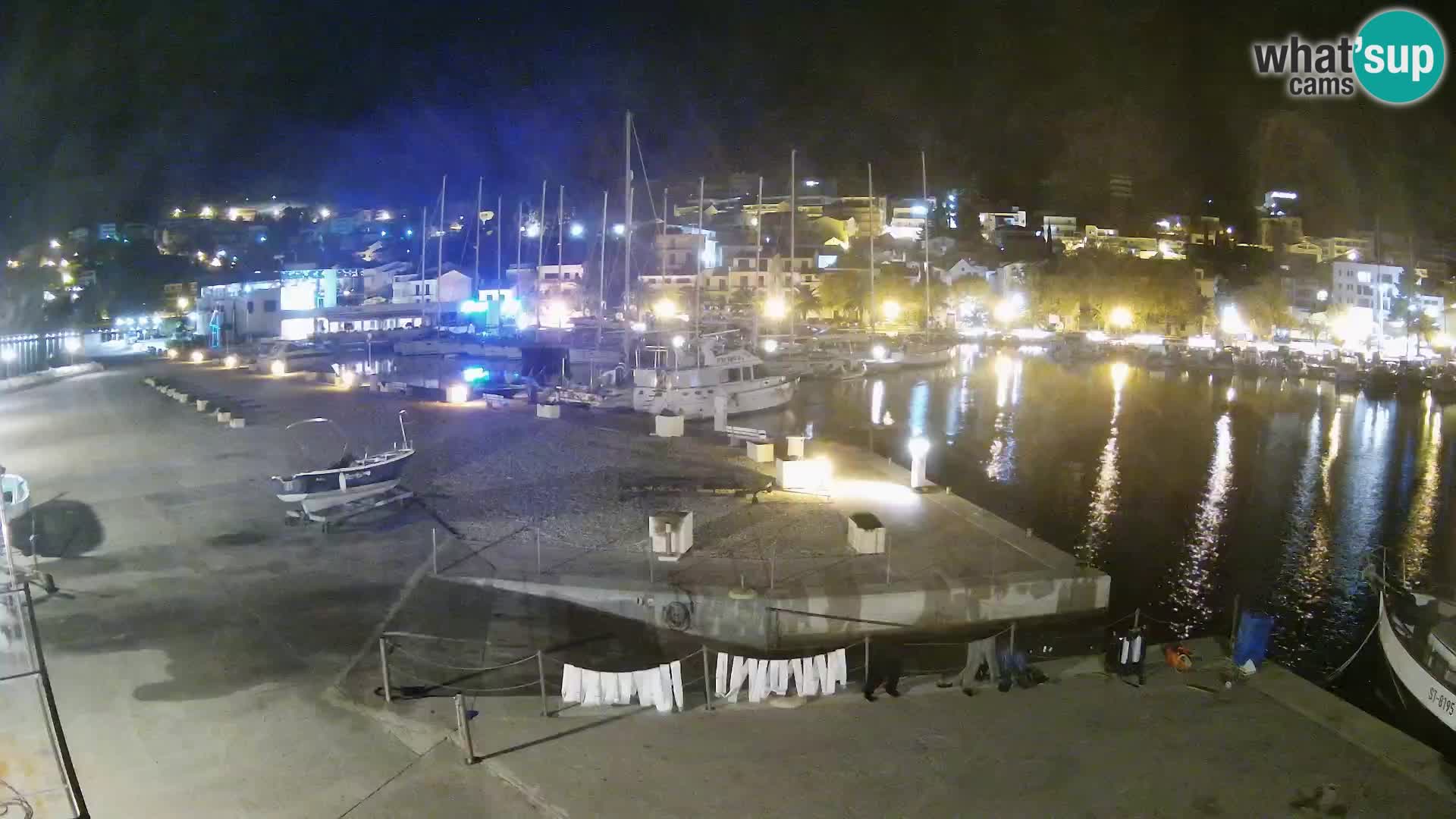 Webcam Live – Panorama di Baška Voda e delle montagne Biokovo