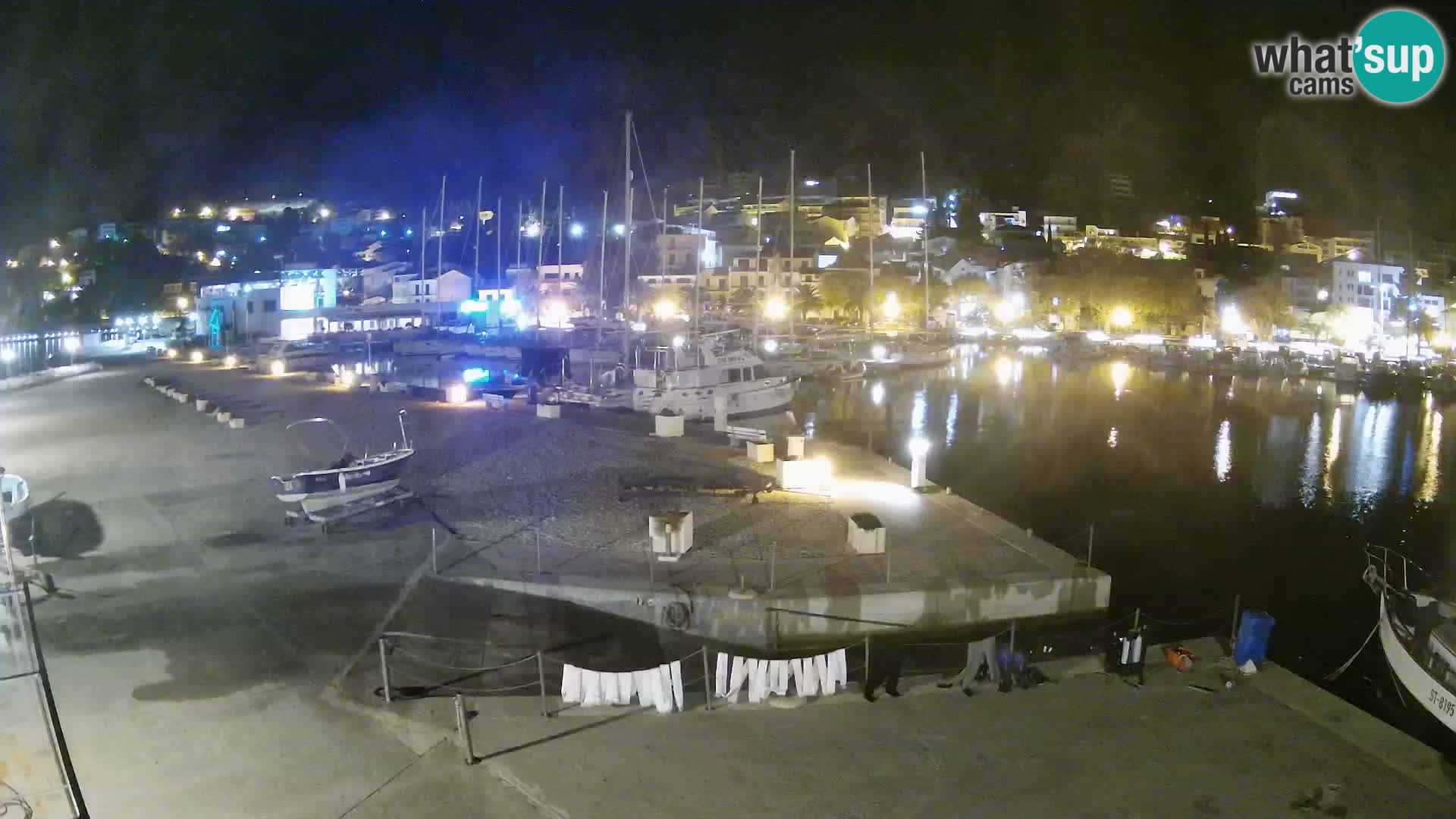 Webcam Baška Voda – Marina – Stadt und Gebirge Biokovo