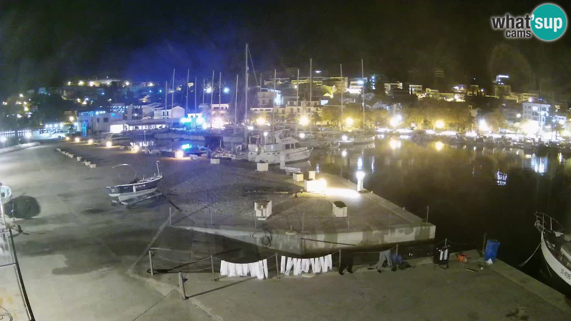 Webcam Baška Voda – Marina – Stadt und Gebirge Biokovo