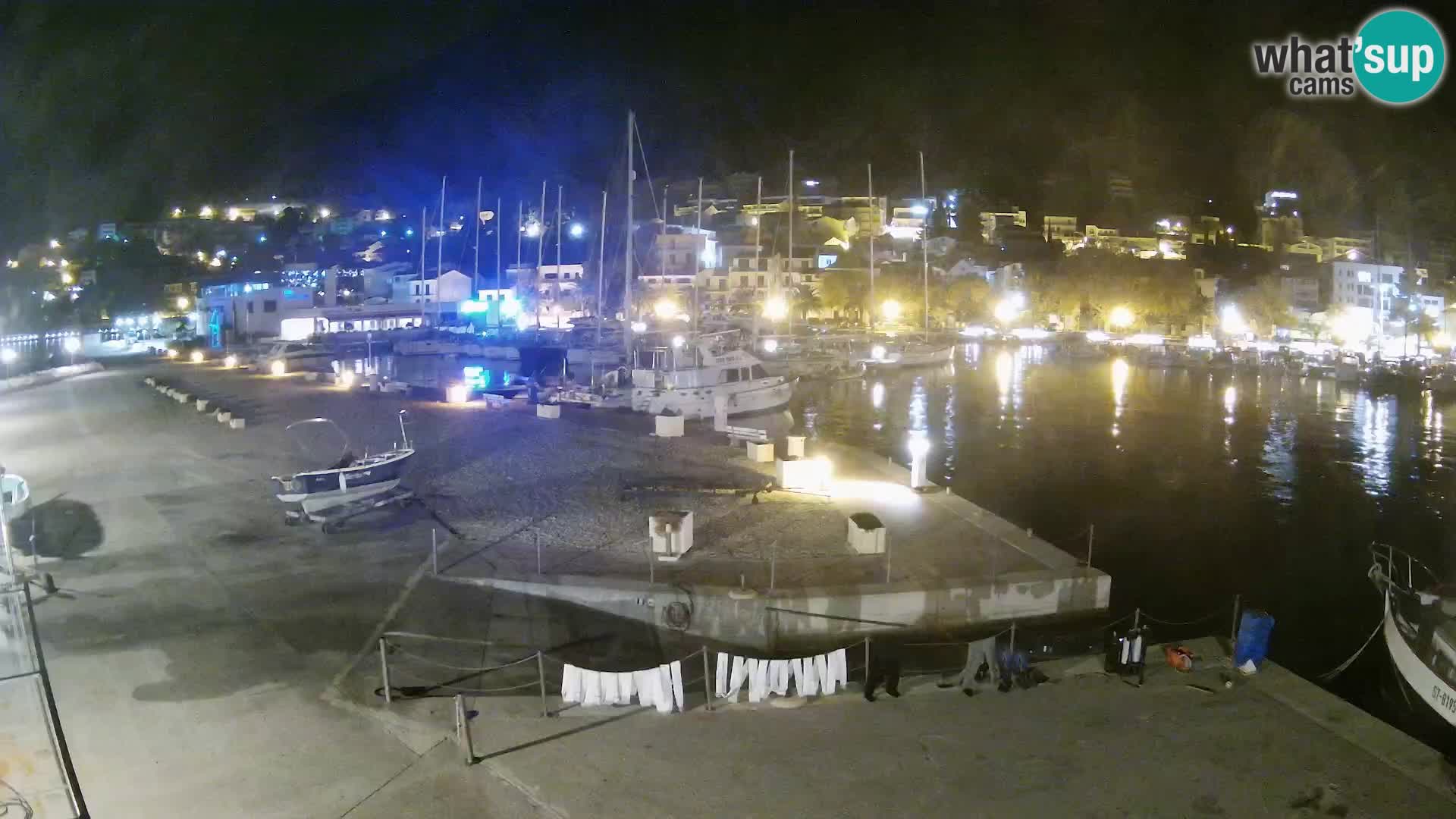 Webcam Baška Voda – Marina – Stadt und Gebirge Biokovo