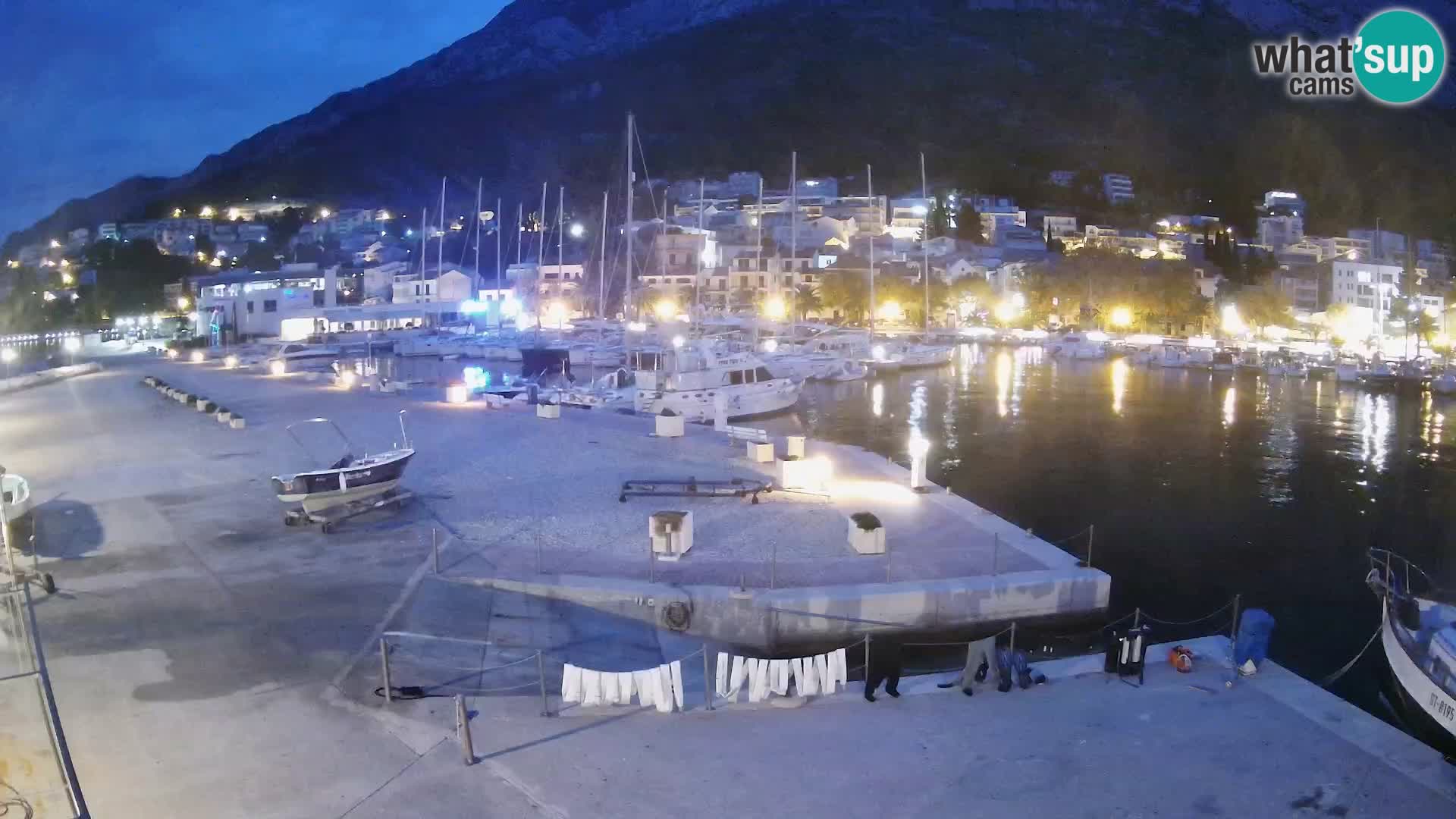 Webcam Live – Panorama di Baška Voda e delle montagne Biokovo