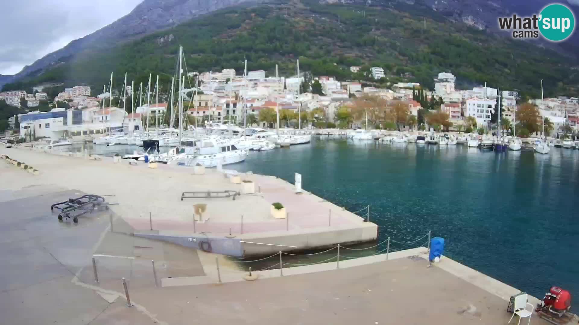 Webcam Live – Panorama di Baška Voda e delle montagne Biokovo