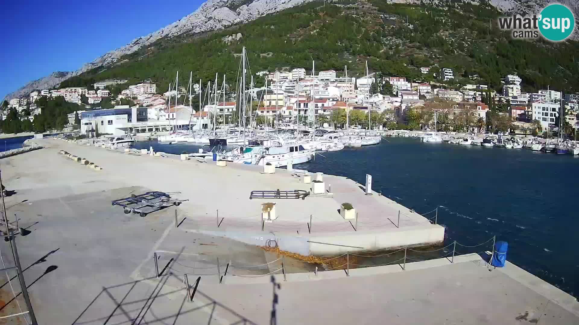 Webcam Live – Panorama di Baška Voda e delle montagne Biokovo