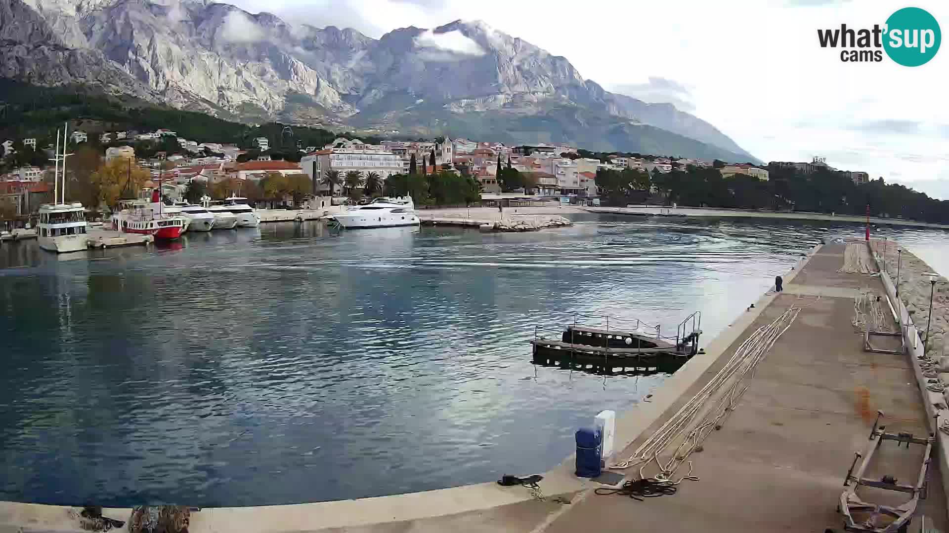 Webcam Live – Panorama di Baška Voda e delle montagne Biokovo