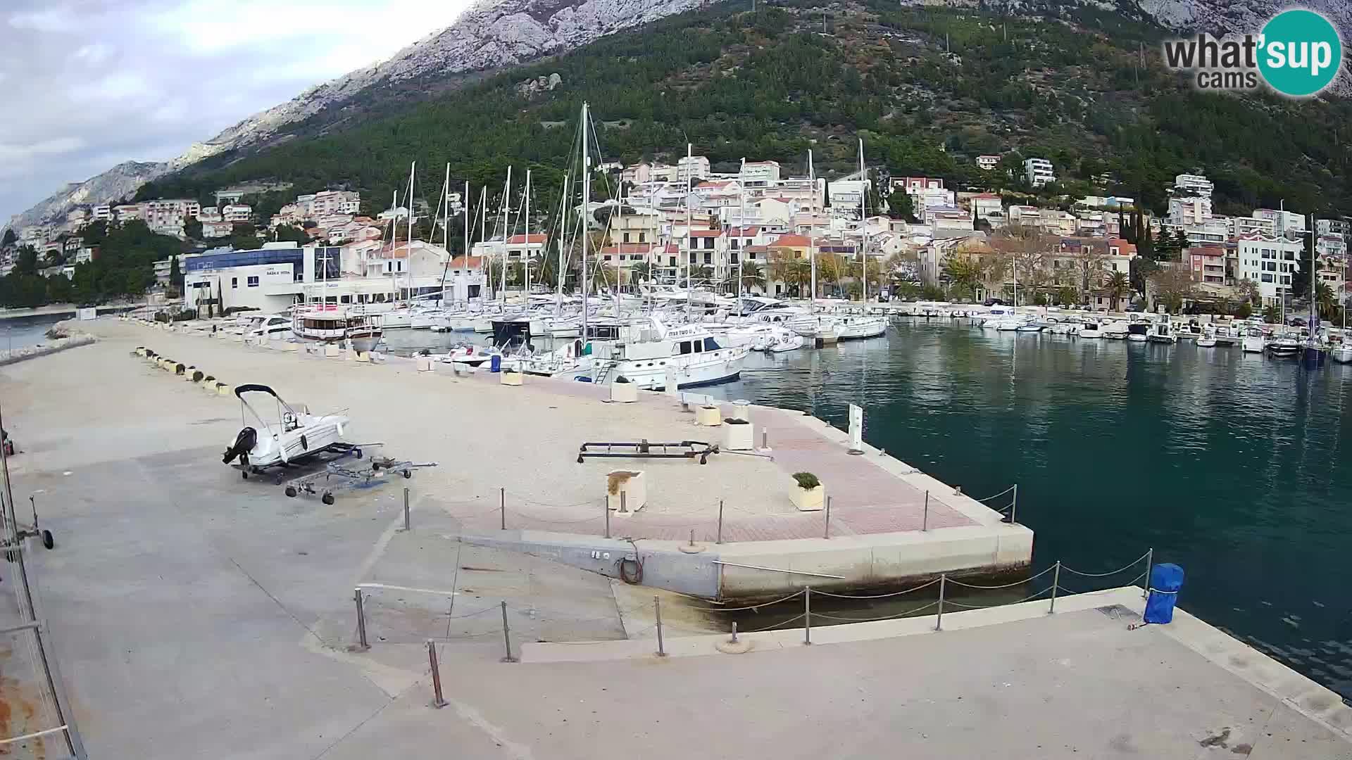 Webcam Live – Panorama di Baška Voda e delle montagne Biokovo