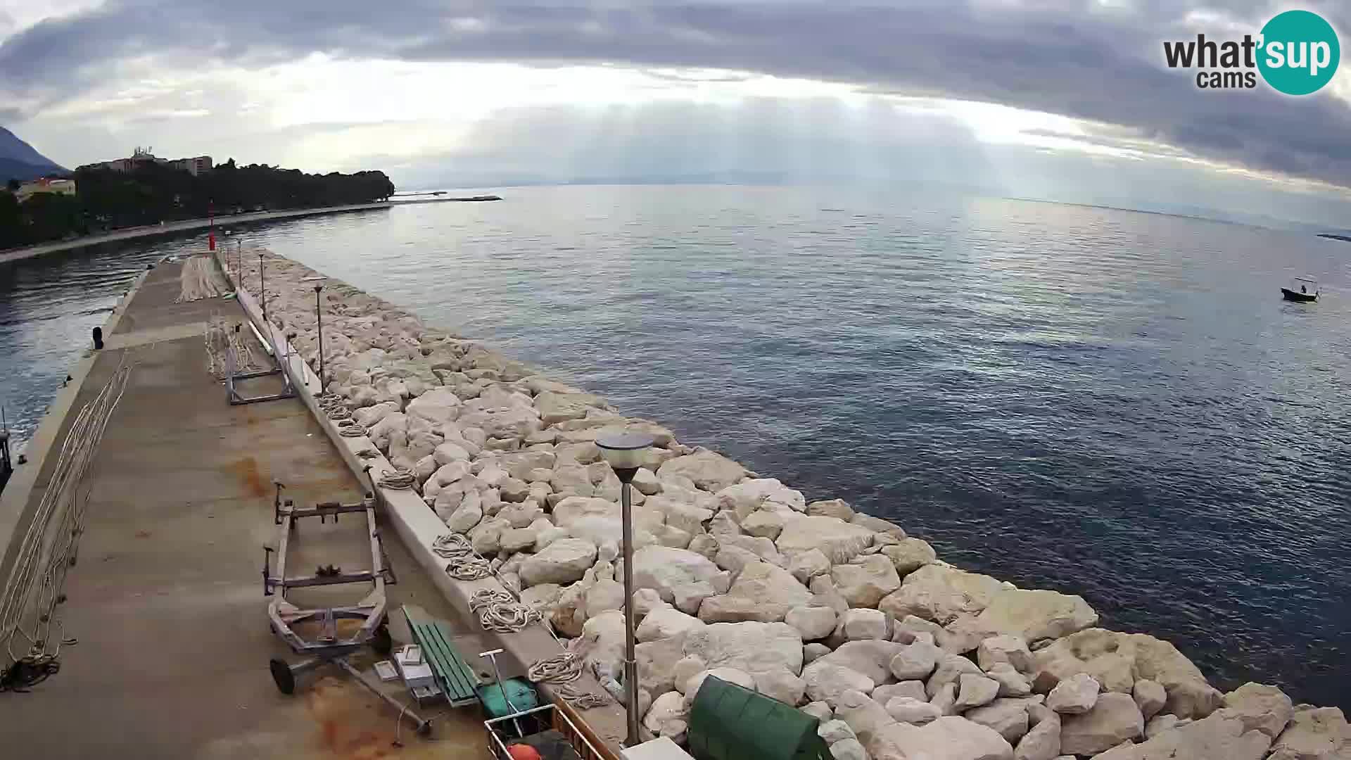 Webcam Live – Panorama di Baška Voda e delle montagne Biokovo