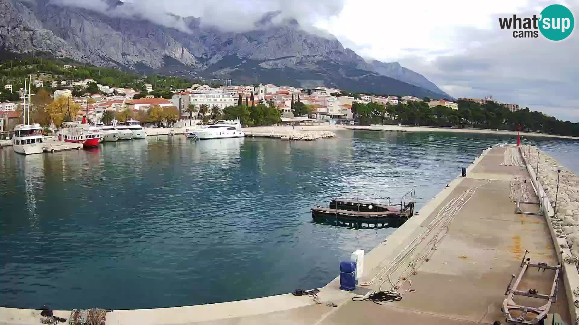 Webcam Live – Panorama di Baška Voda e delle montagne Biokovo