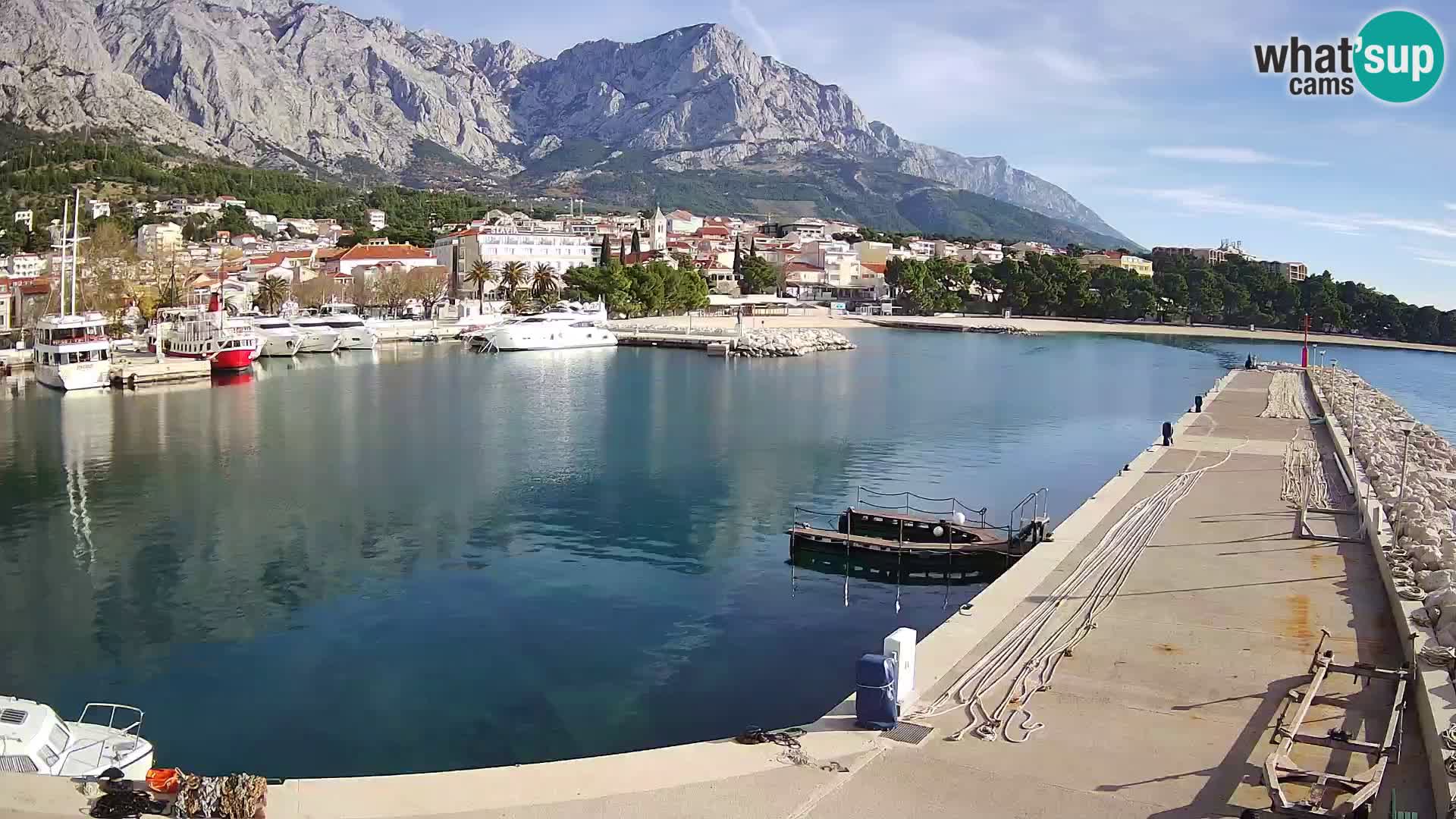 Webcam Baška Voda – Marina – Stadt und Gebirge Biokovo