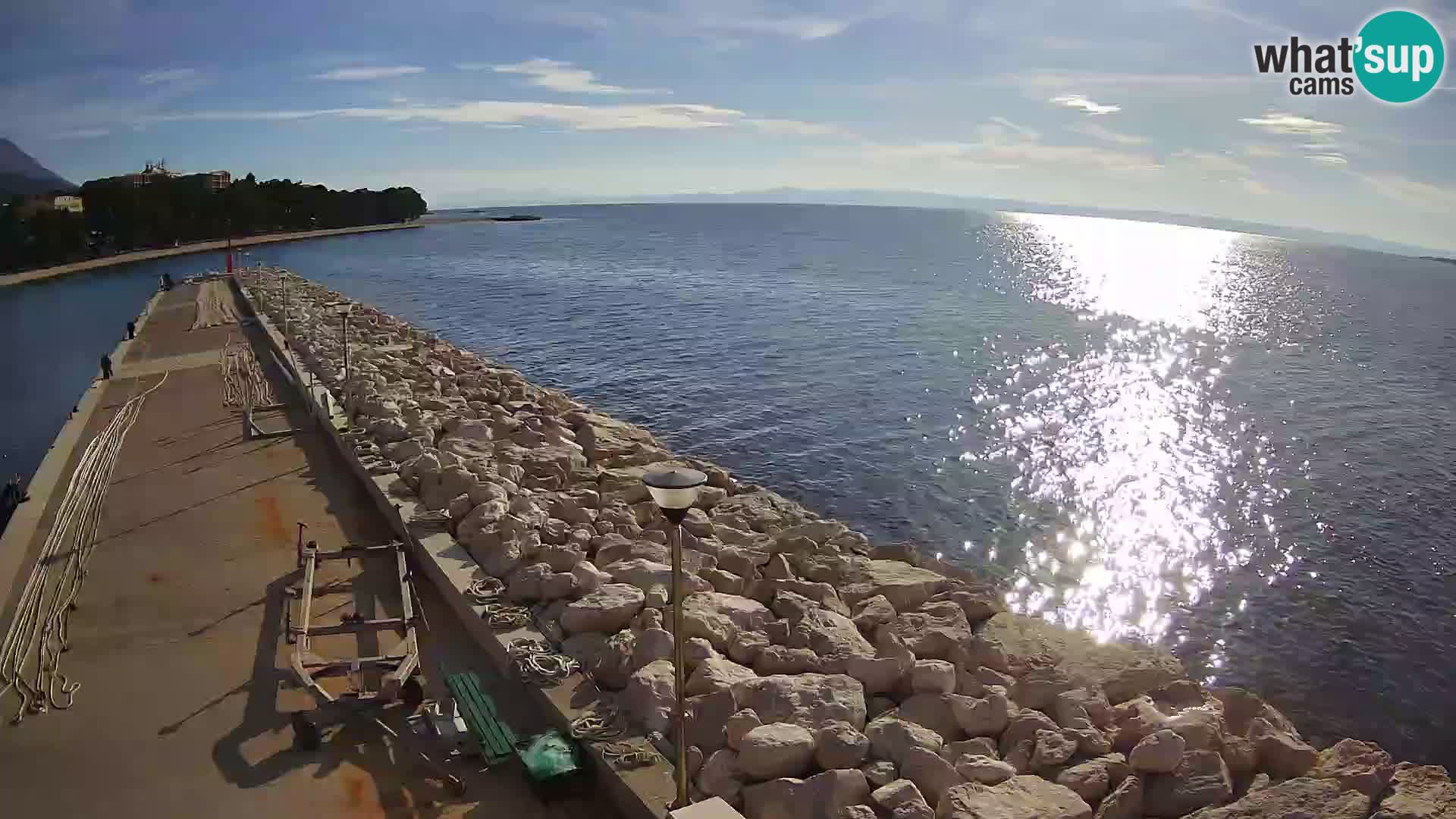 Webcam Live – Panorama di Baška Voda e delle montagne Biokovo