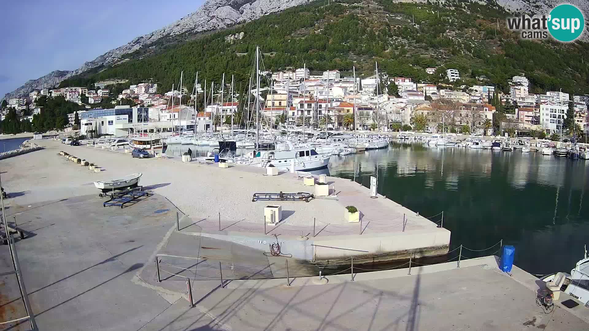 Webcam Baška Voda – Marina – Stadt und Gebirge Biokovo