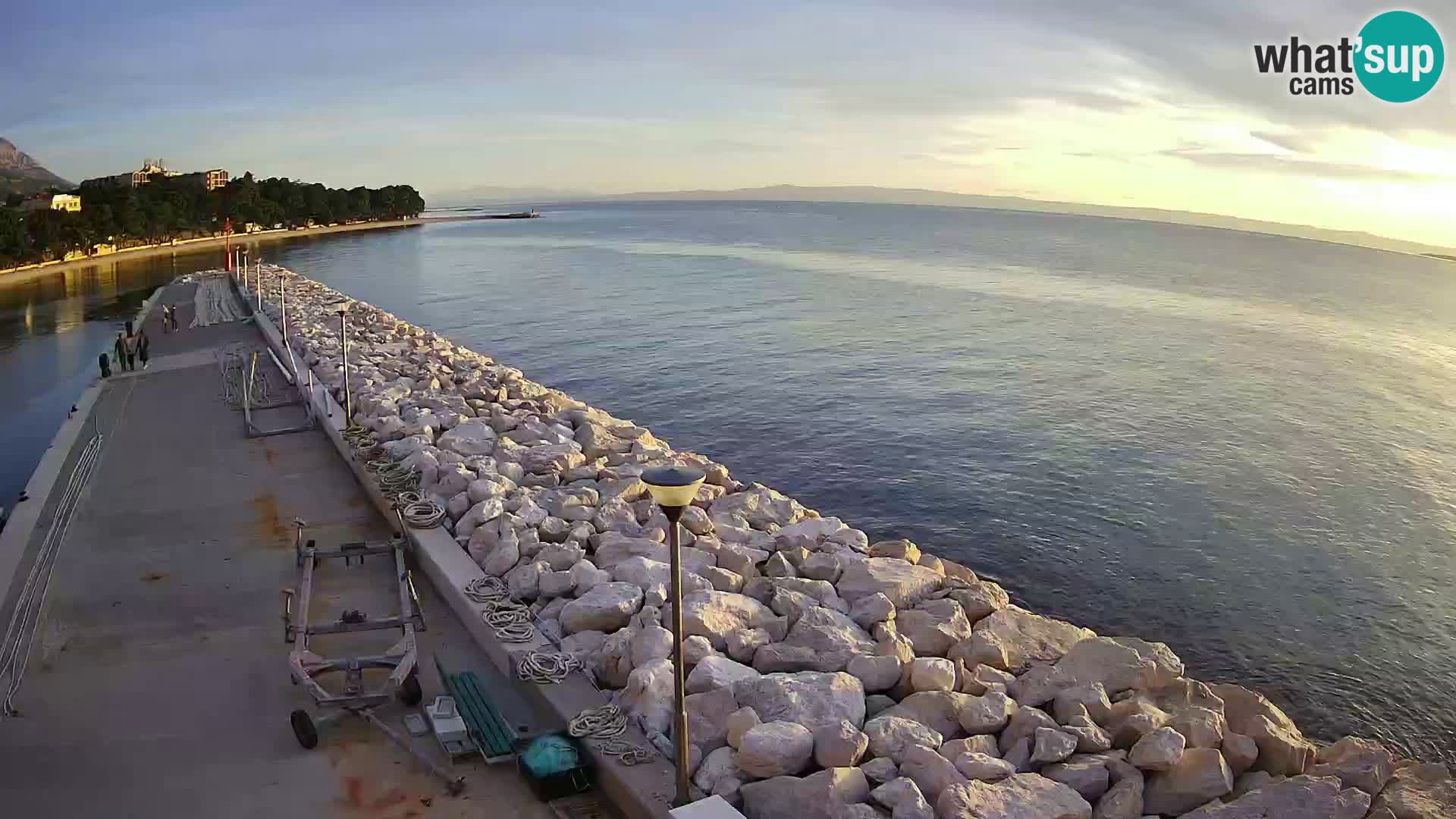 Webcam Live – Panorama di Baška Voda e delle montagne Biokovo