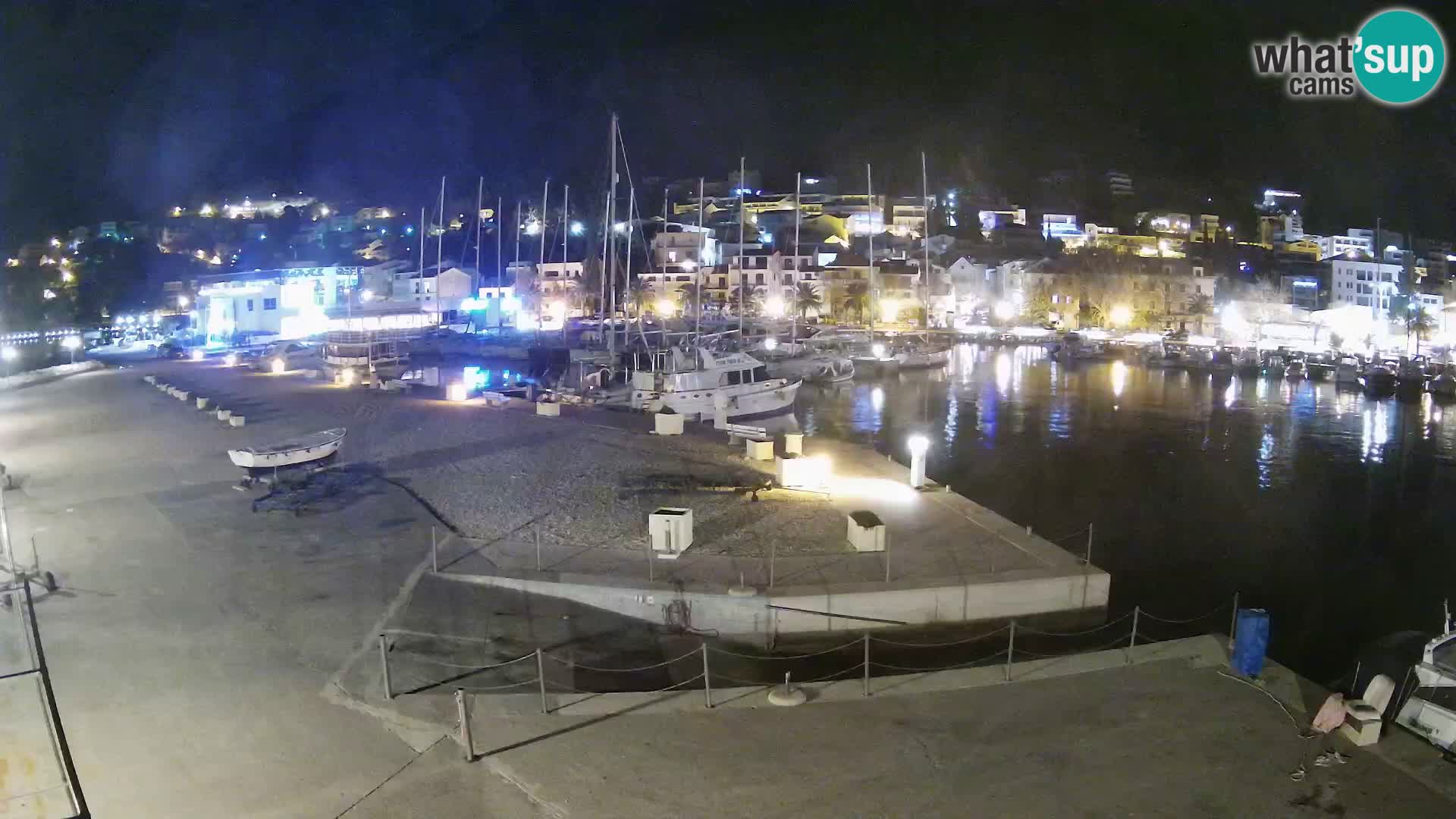 Webcam Live – Panorama di Baška Voda e delle montagne Biokovo