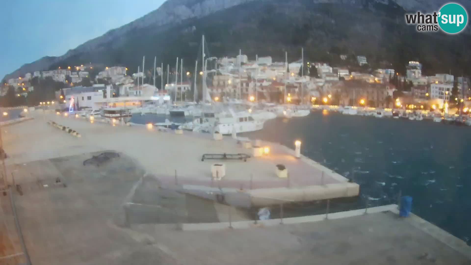 Webcam Baška Voda – Marina – Stadt und Gebirge Biokovo