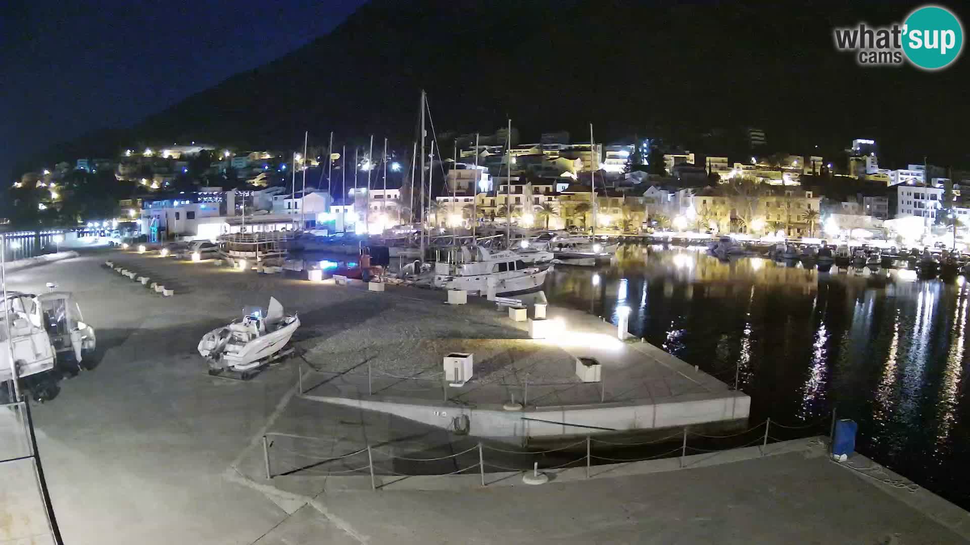 Webcam Live – View of Baška Voda and Biokovo mountain