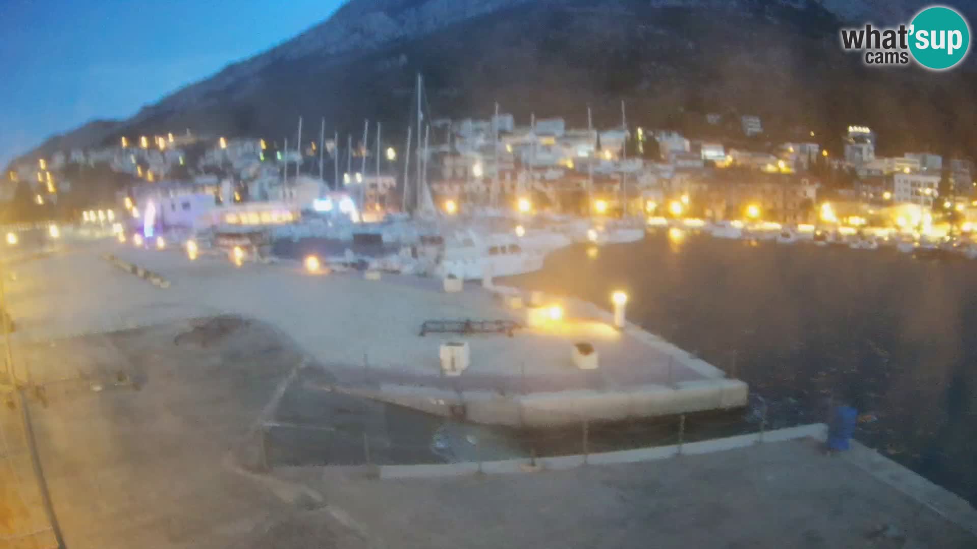 Webcam Baška Voda – Marina – Stadt und Gebirge Biokovo