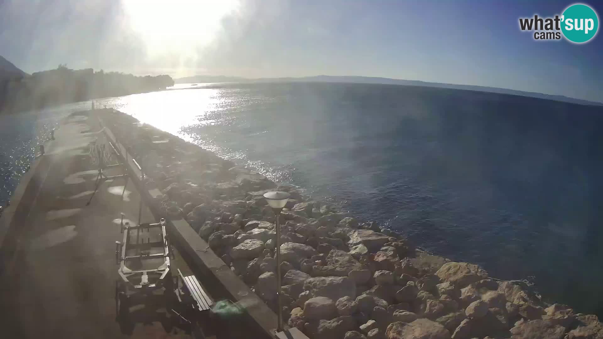 Webcam Live – Panorama di Baška Voda e delle montagne Biokovo