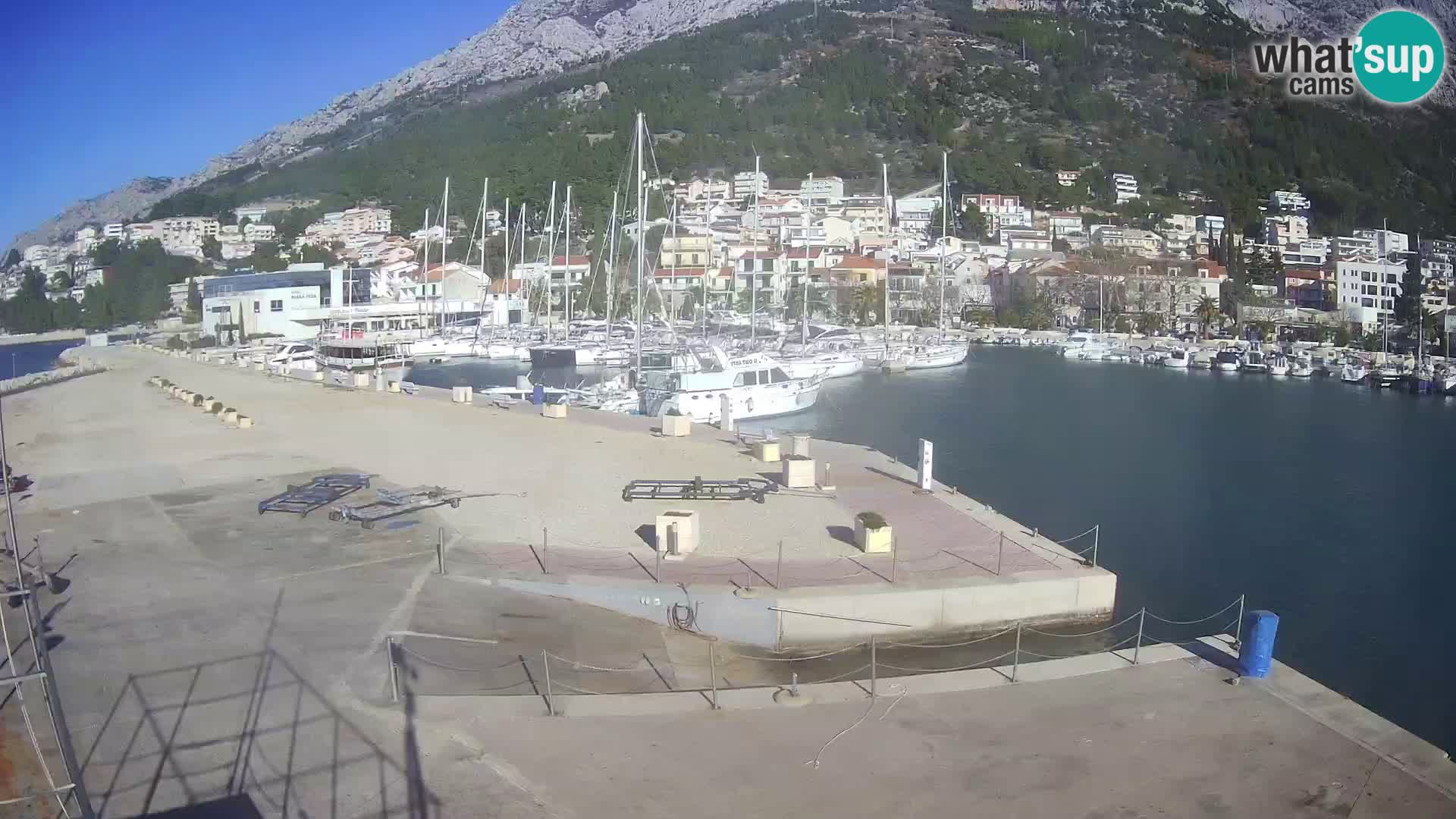 Webcam Baška Voda – Marina – Stadt und Gebirge Biokovo