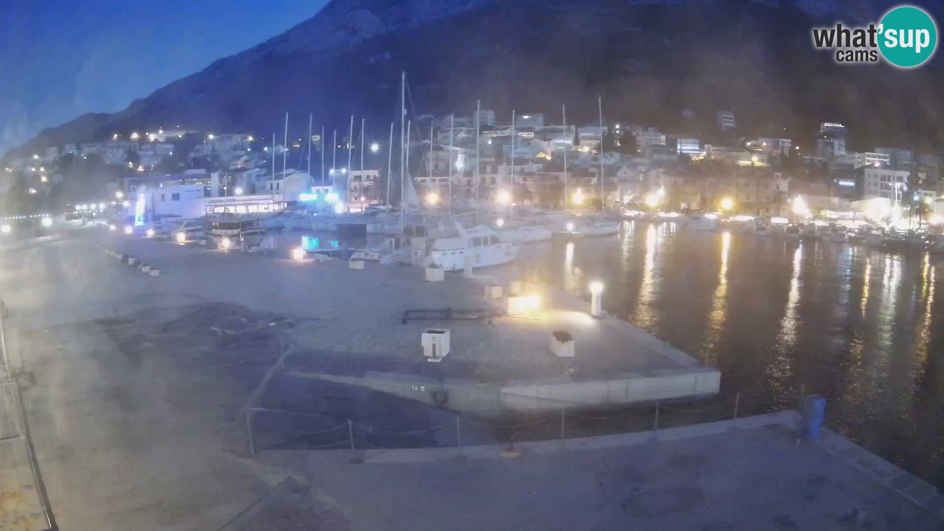 Webcam Live – View of Baška Voda and Biokovo mountain