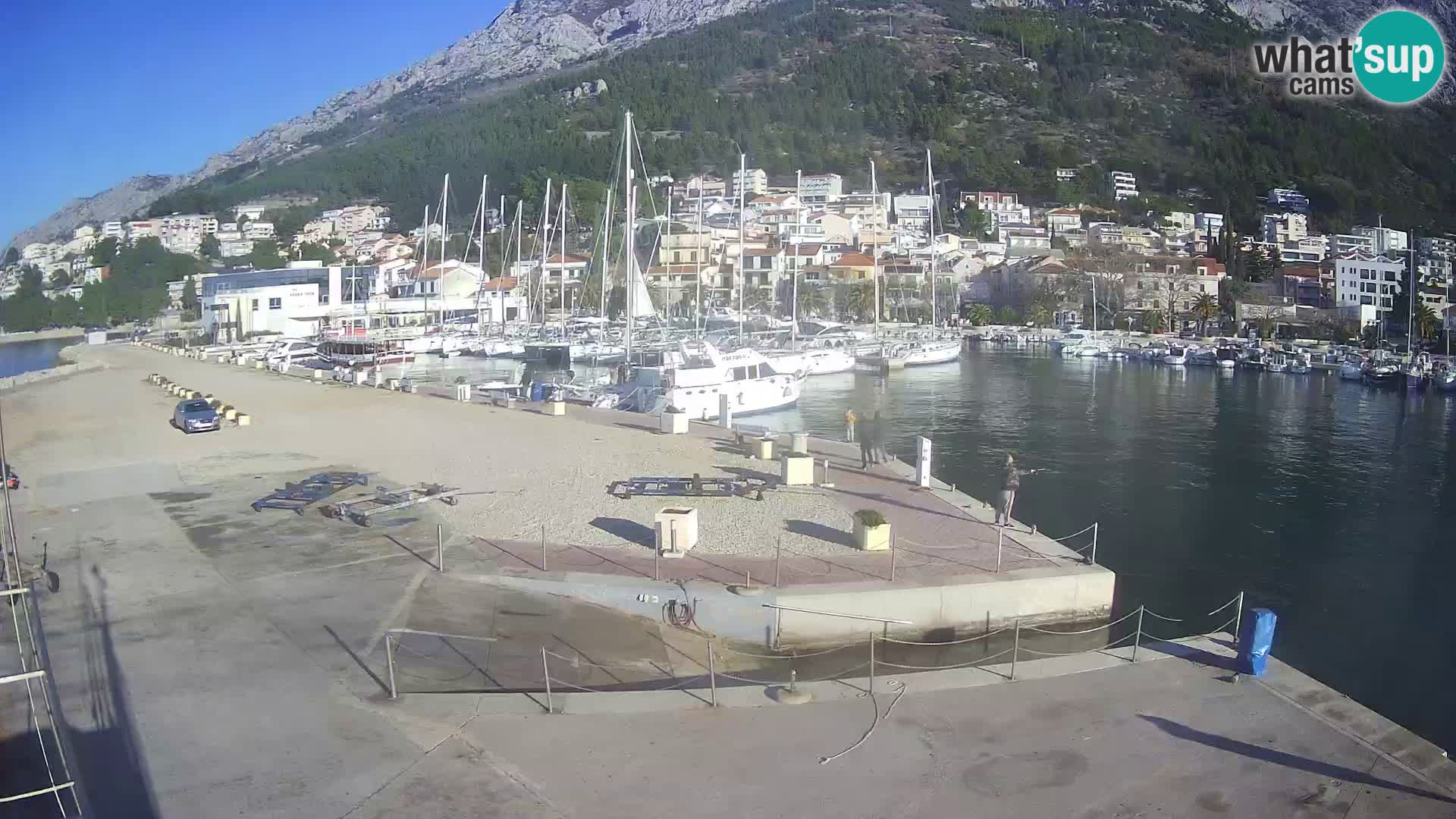 Webcam Live – Panorama di Baška Voda e delle montagne Biokovo