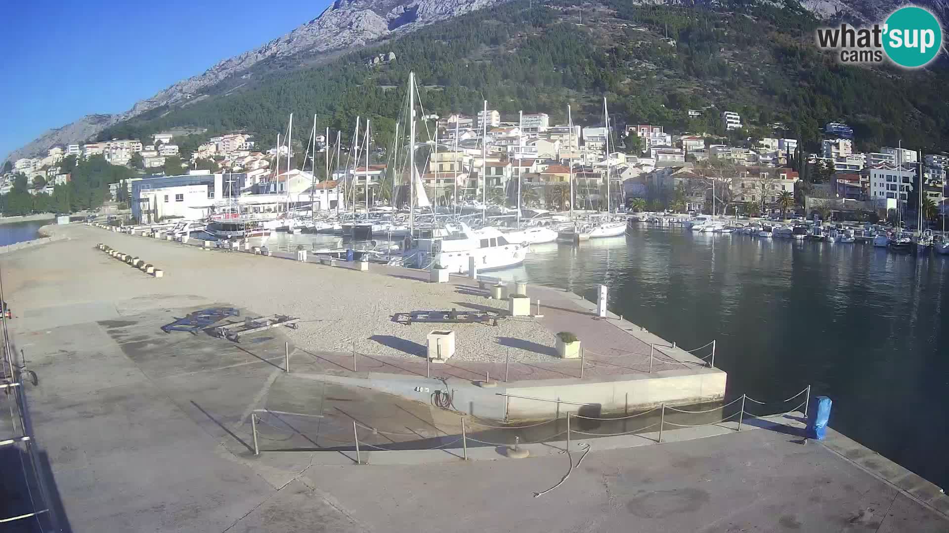 Webcam Live – Panorama di Baška Voda e delle montagne Biokovo