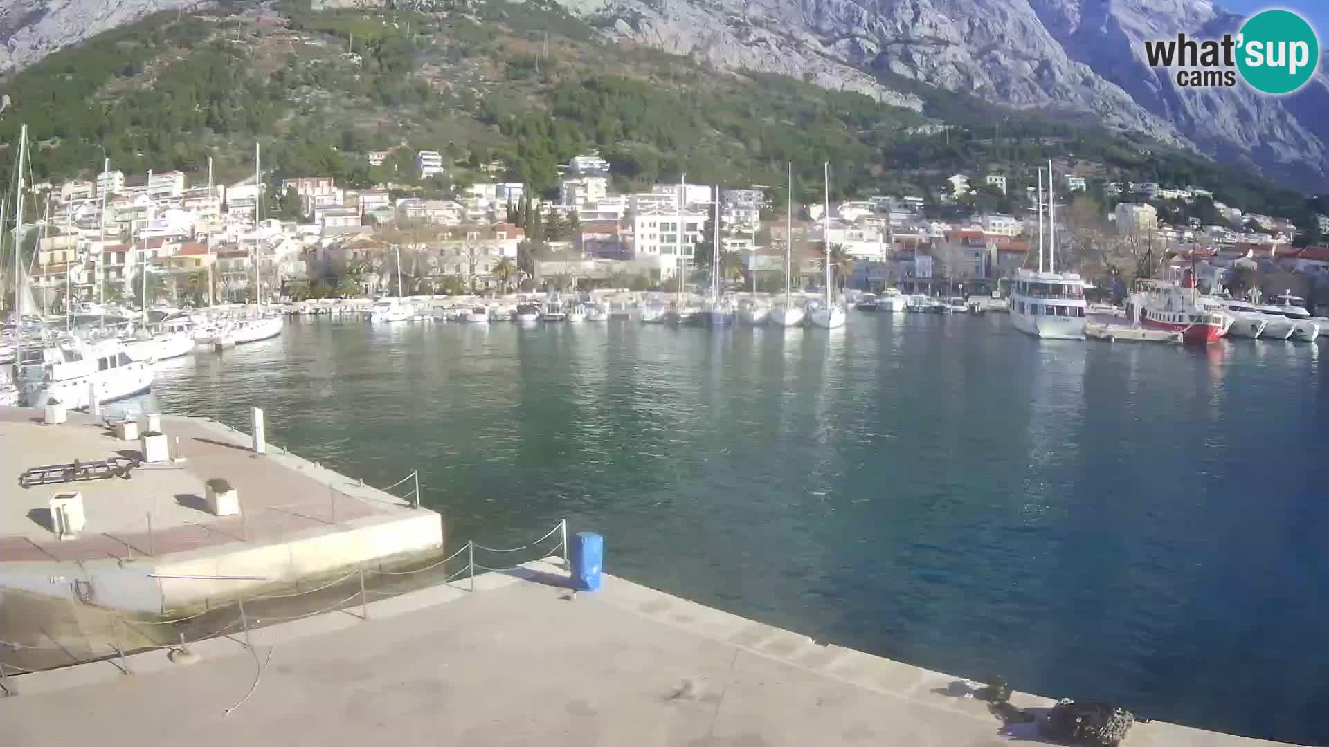 Webcam Live – Panorama di Baška Voda e delle montagne Biokovo