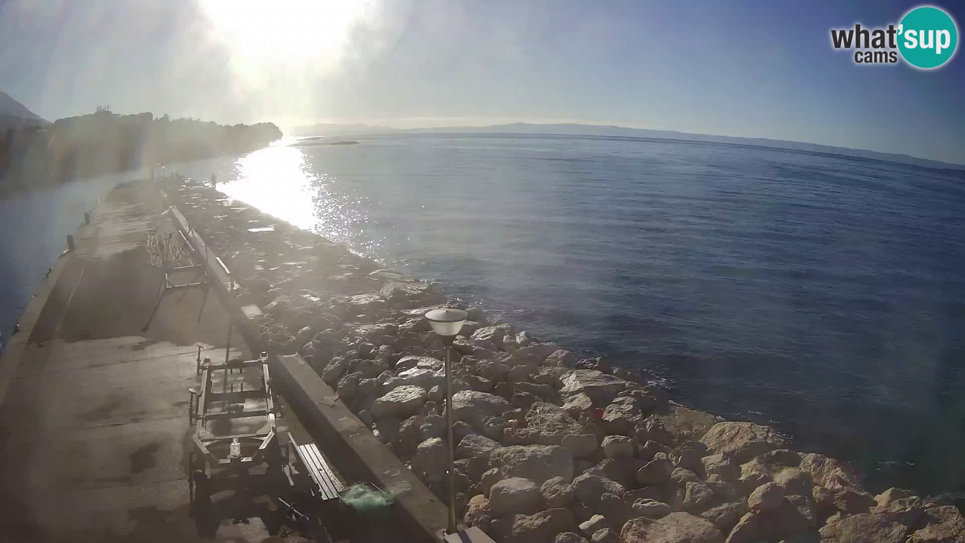 Webcam Live – View of Baška Voda and Biokovo mountain