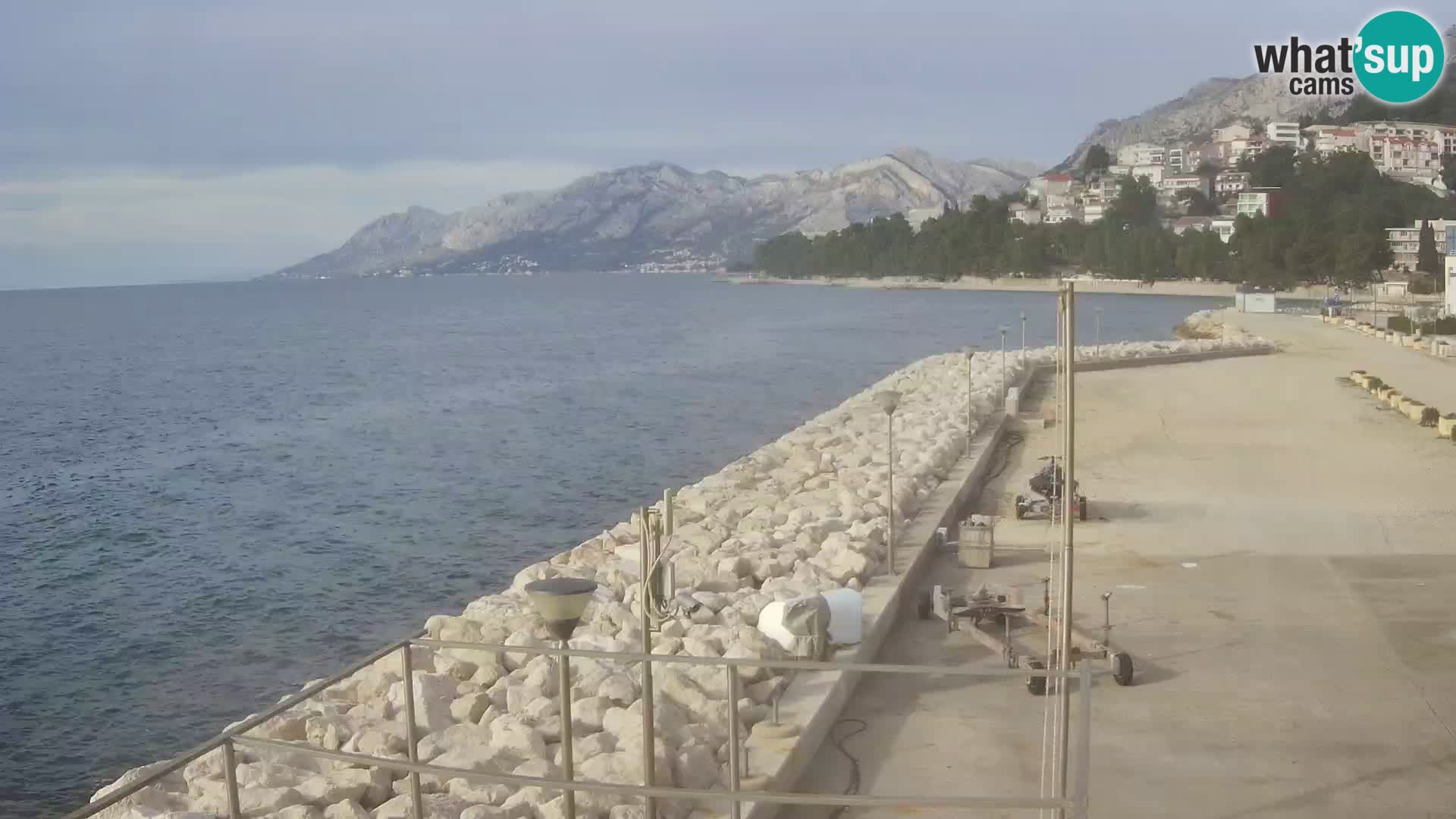 Webcam Baška Voda – Marina – Stadt und Gebirge Biokovo