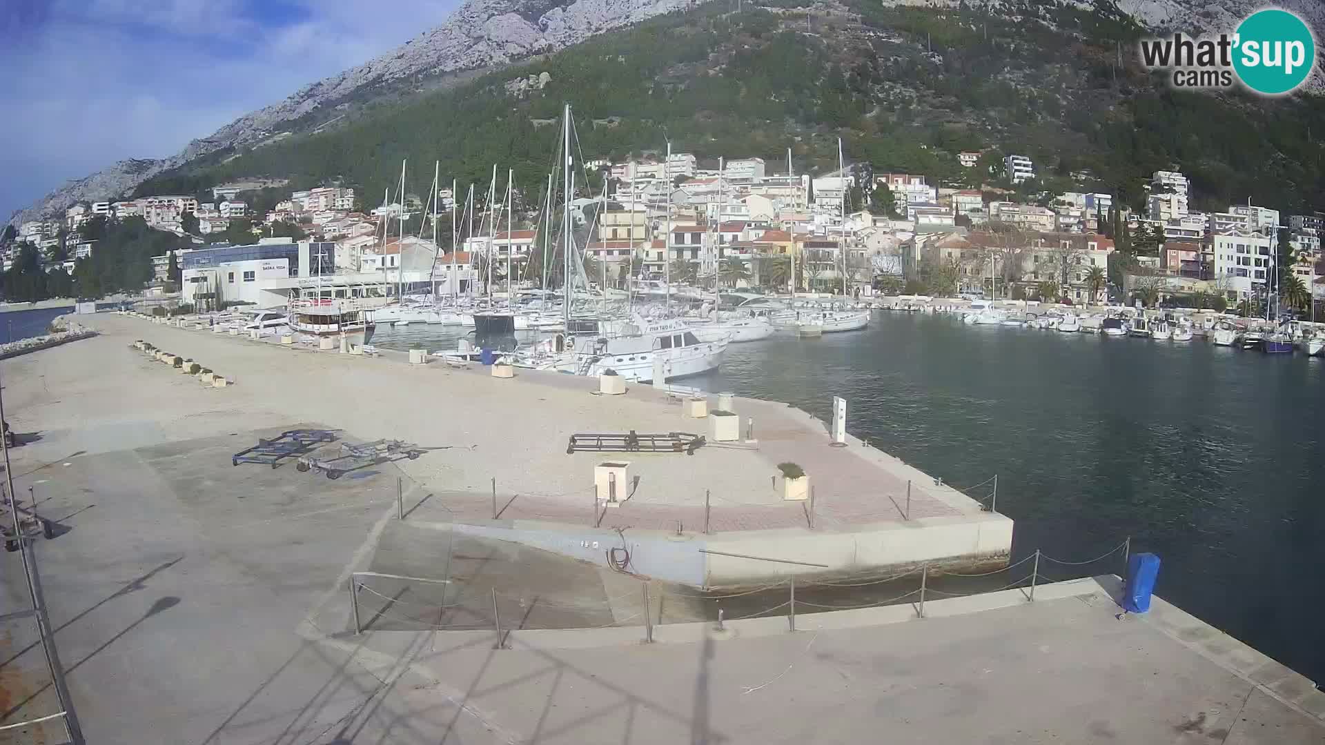 Webcam Live – Panorama di Baška Voda e delle montagne Biokovo