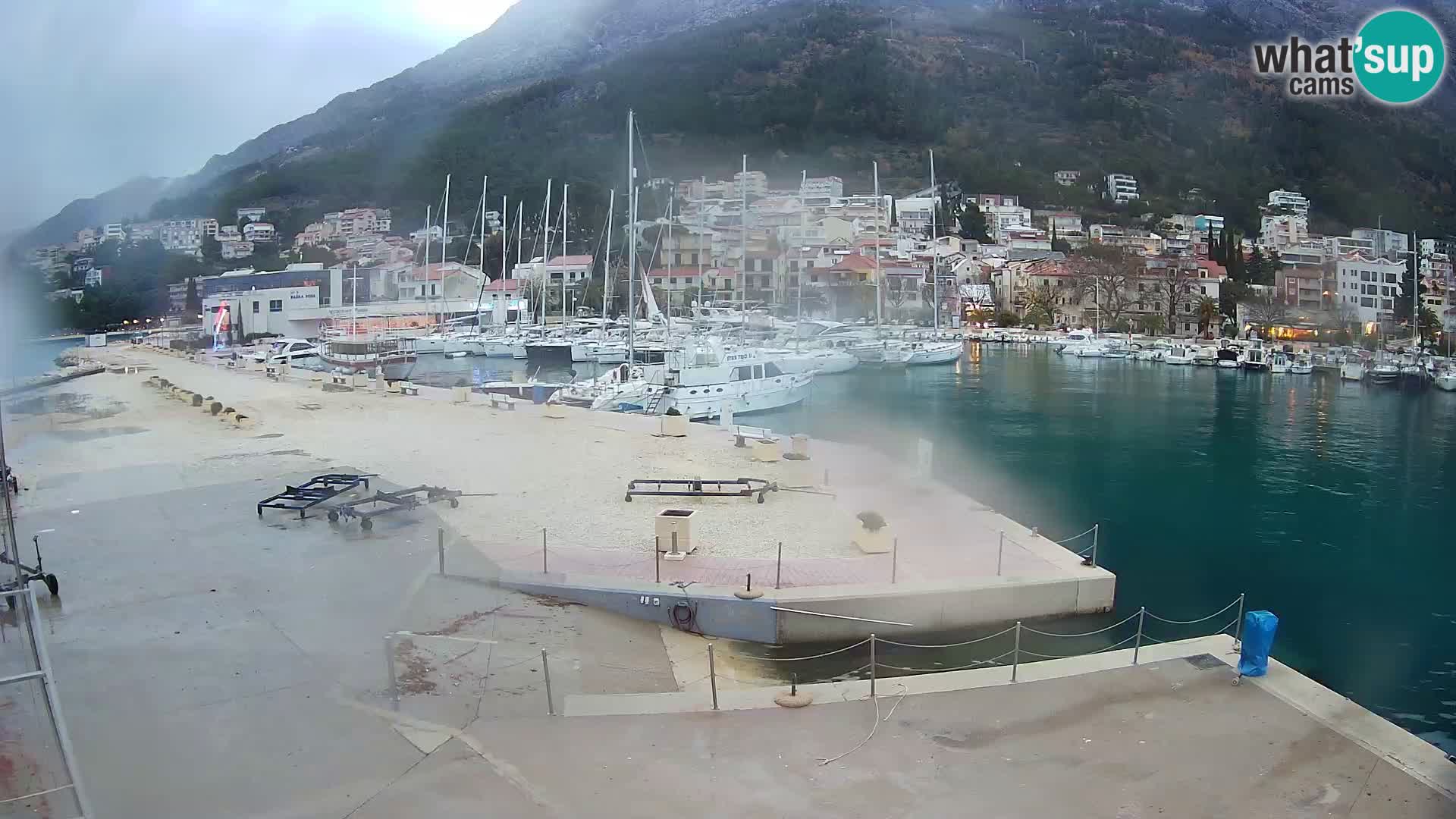 Webcam Baška Voda – Marina – Stadt und Gebirge Biokovo