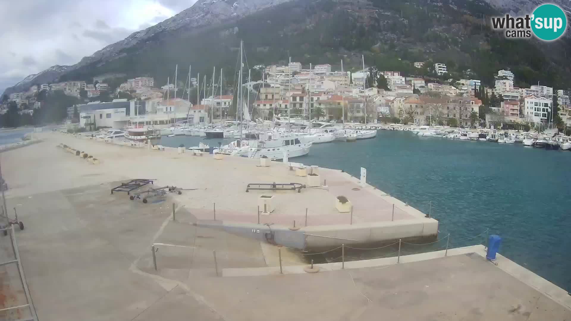 Webcam Baška Voda – Marina – Stadt und Gebirge Biokovo