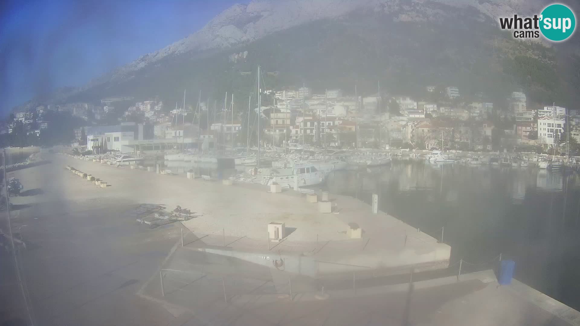 Webcam Live – View of Baška Voda and Biokovo mountain