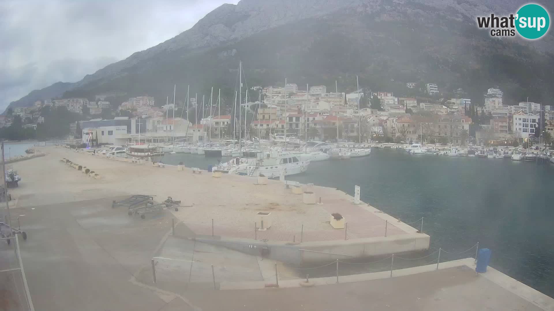 Webcam Live – Panorama di Baška Voda e delle montagne Biokovo