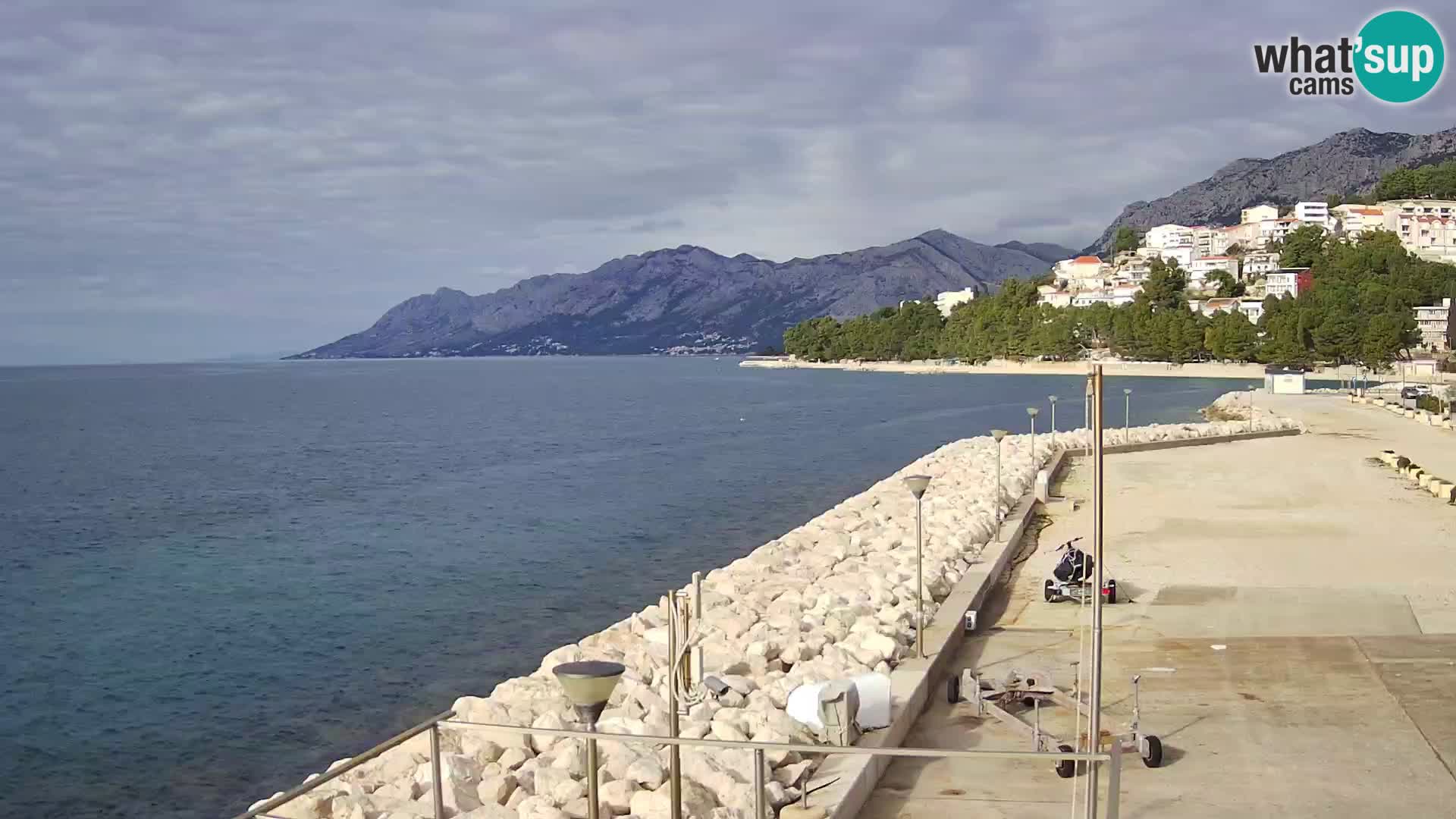 Webcam Baška Voda – Marina – Stadt und Gebirge Biokovo