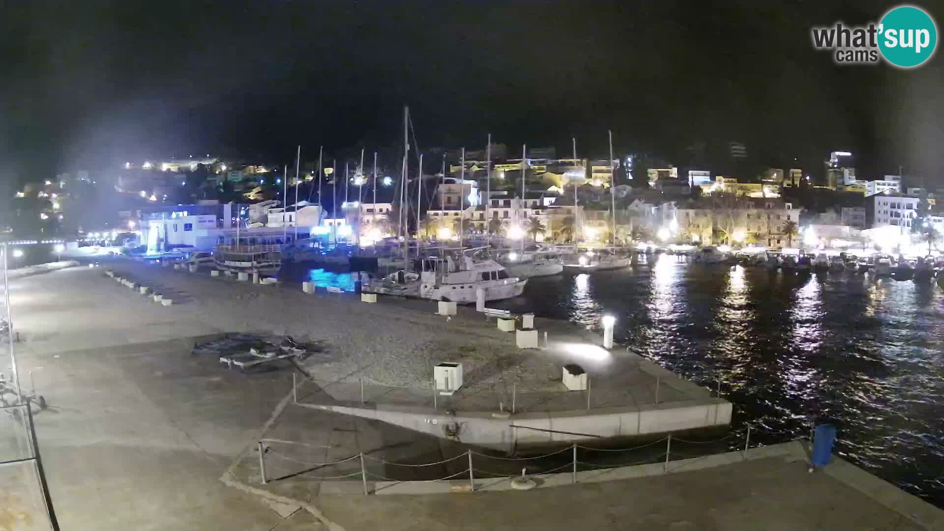 Webcam Live – View of Baška Voda and Biokovo mountain