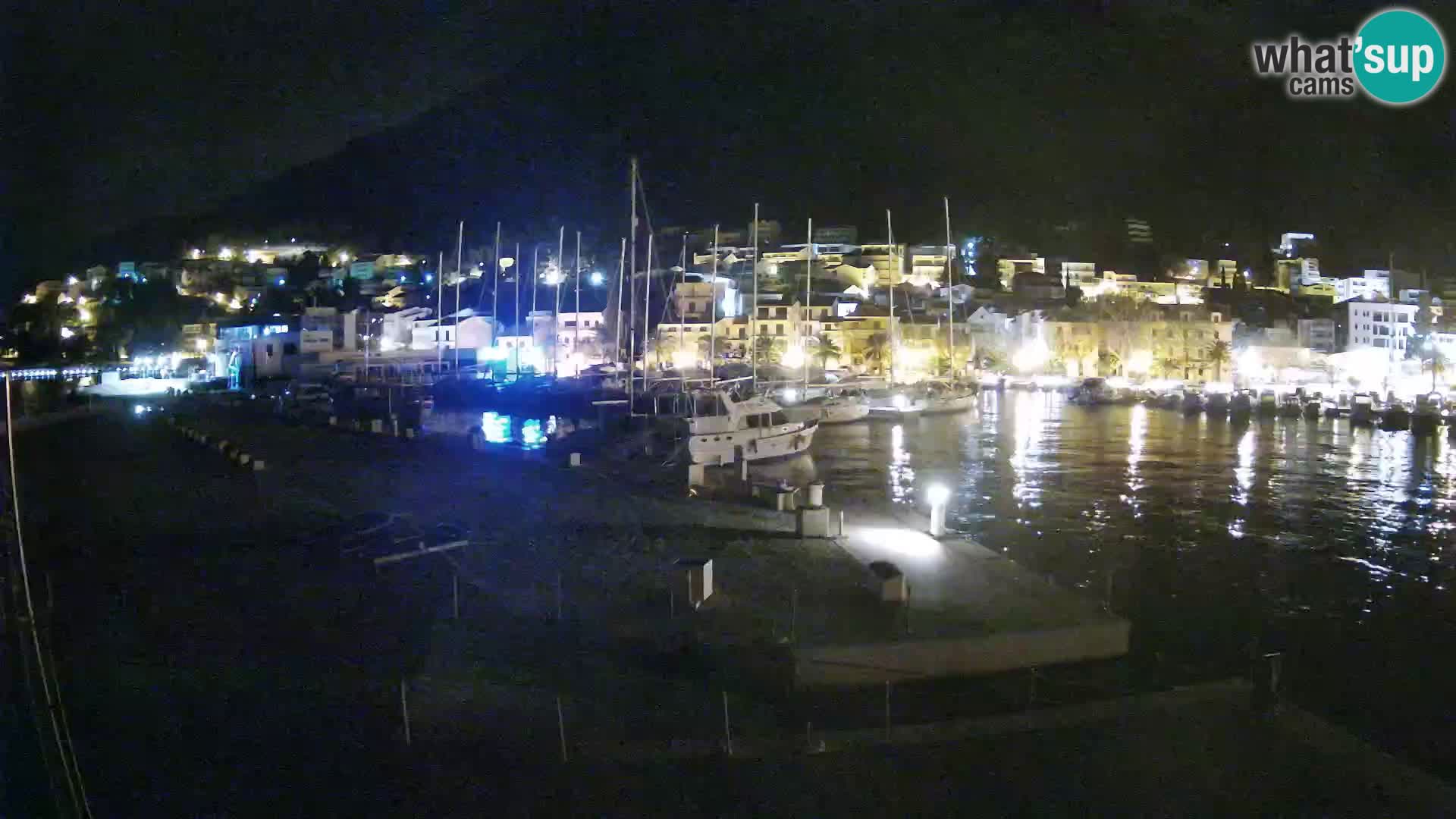 Webcam Live – Panorama di Baška Voda e delle montagne Biokovo