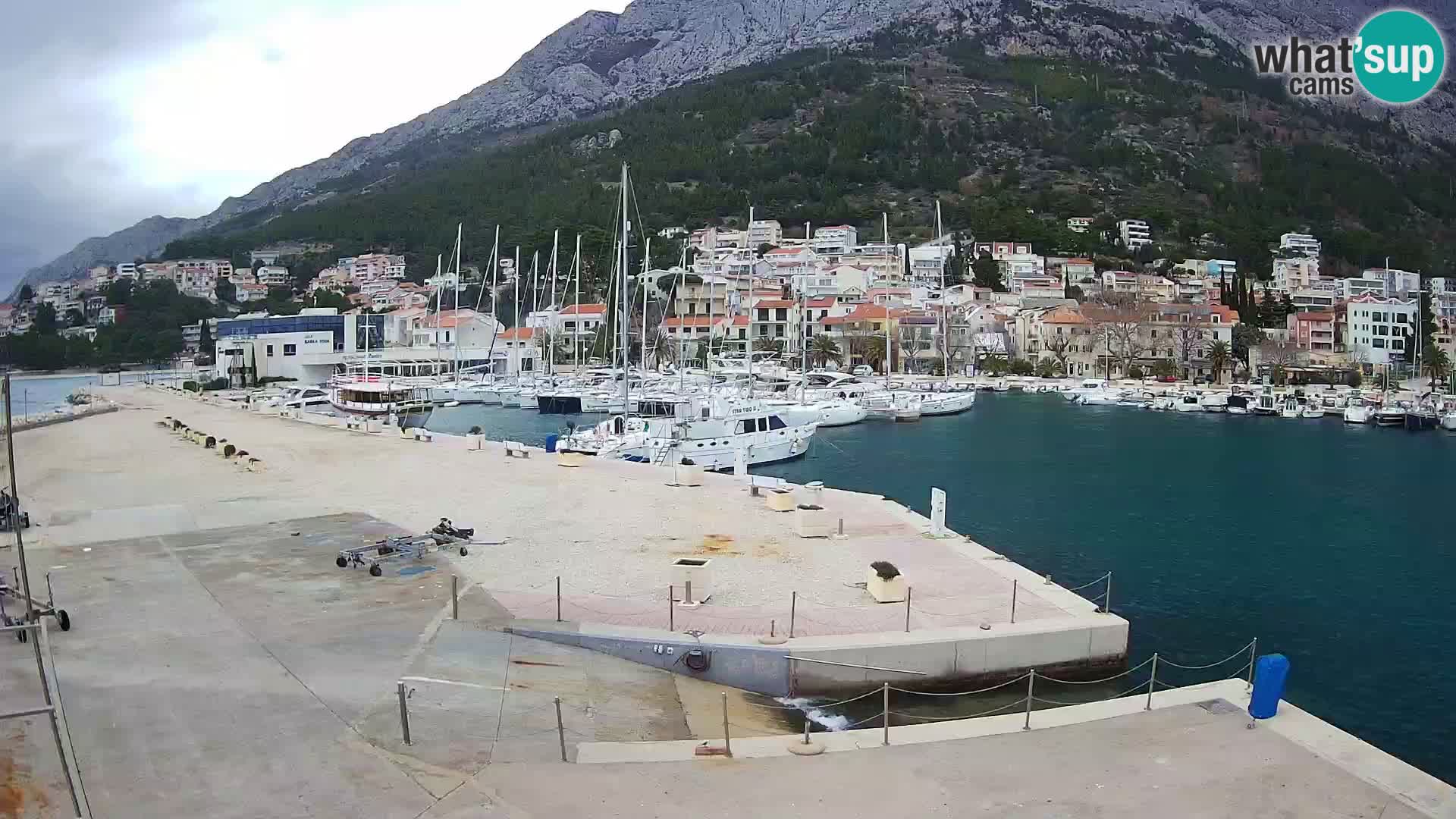 Webcam Live – Panorama di Baška Voda e delle montagne Biokovo