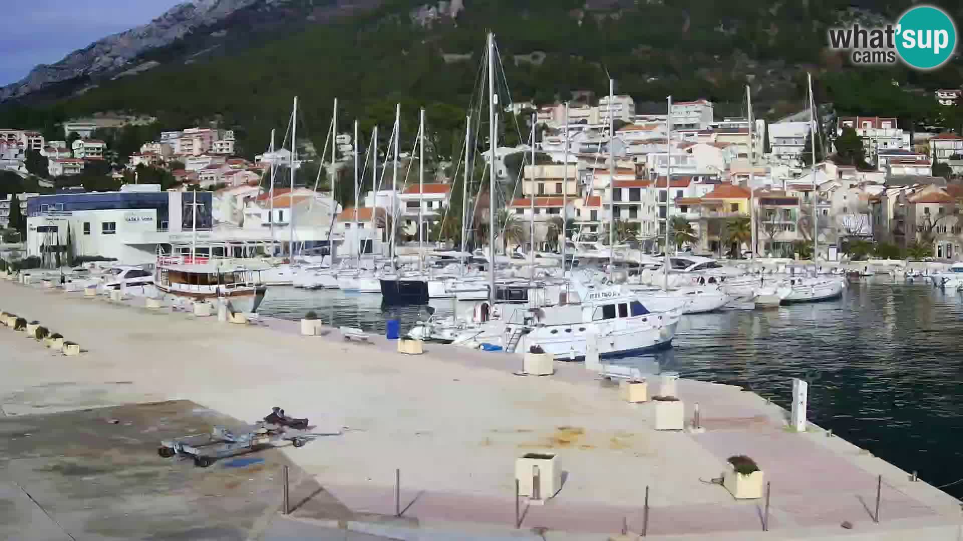 Webcam Live – Panorama di Baška Voda e delle montagne Biokovo