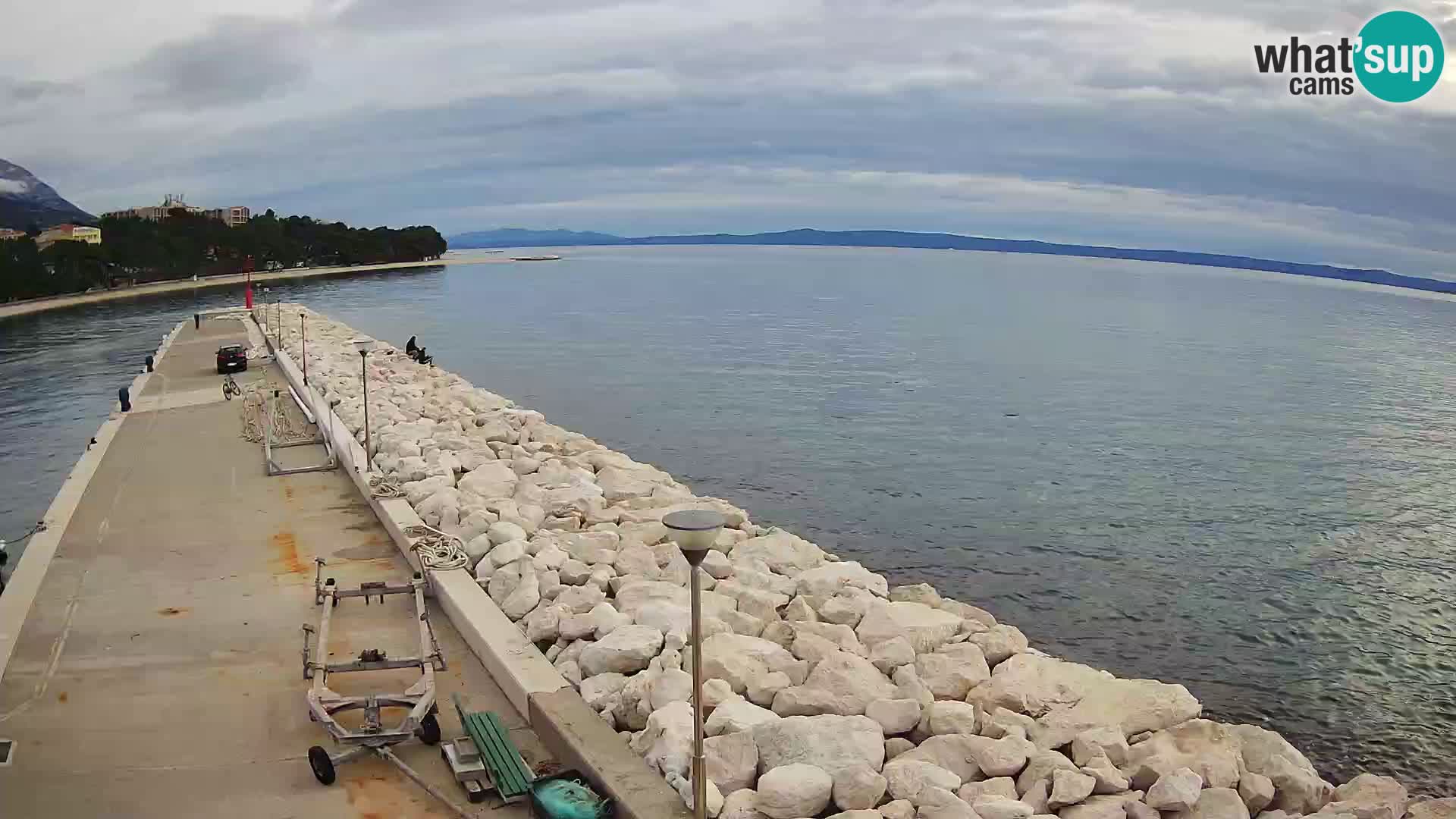 Webcam Live – View of Baška Voda and Biokovo mountain