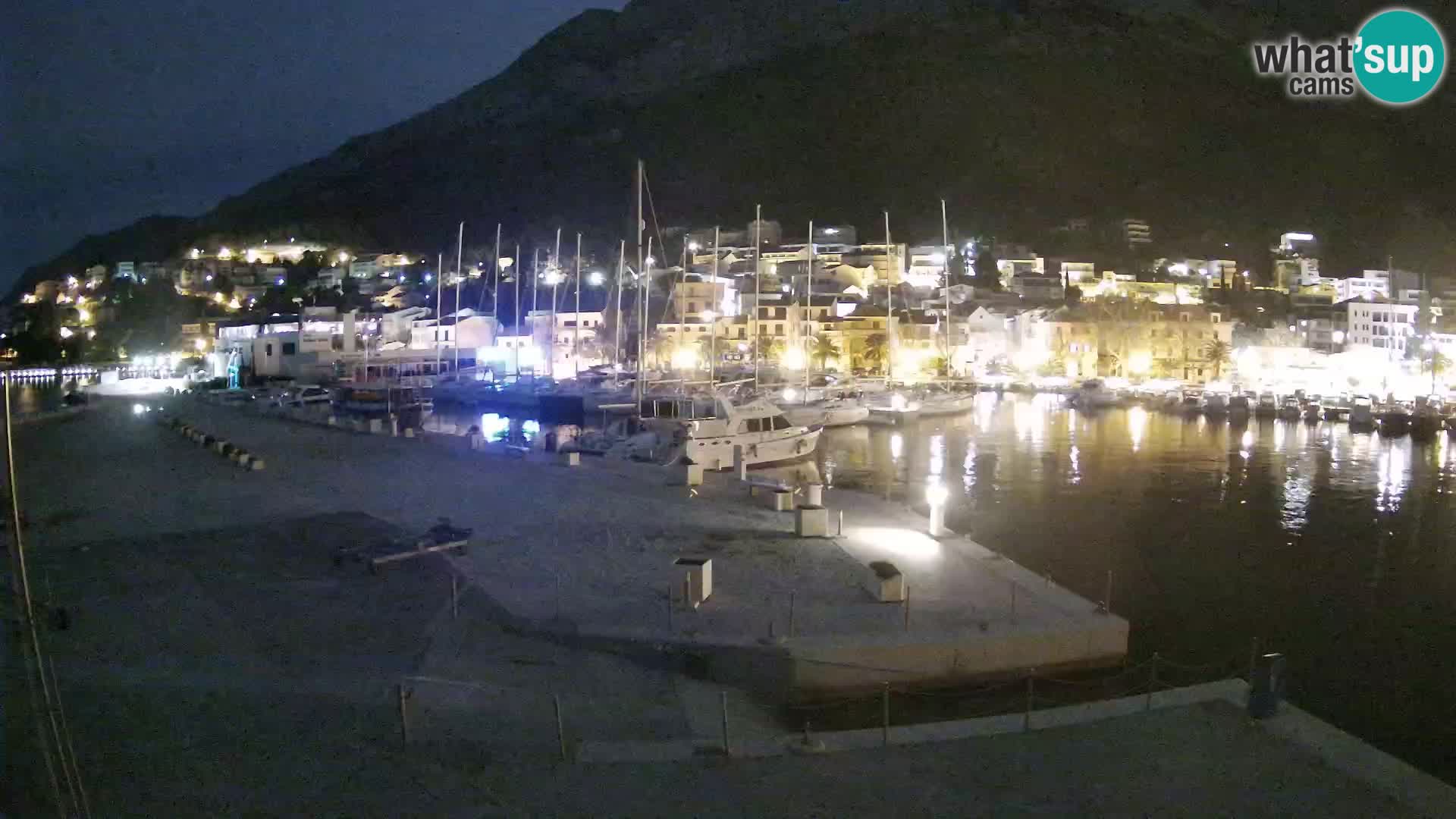 Webcam Live – View of Baška Voda and Biokovo mountain